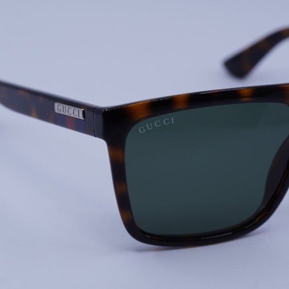 Gucci Gucci GG0748S 003 Sunglasses Havana Square Frame, Green Size ONE SIZE - 5 Thumbnail