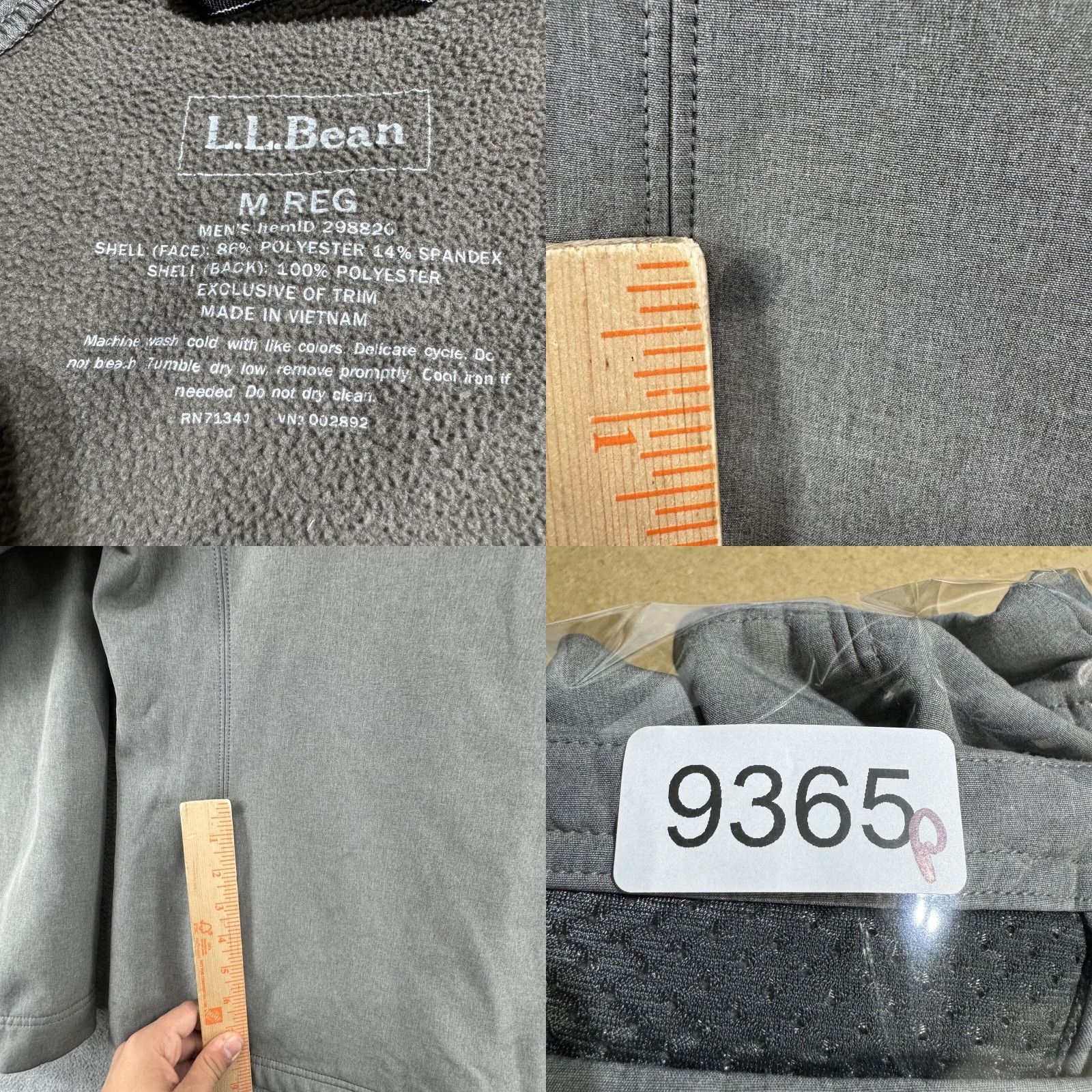 Vintage L.L. Bean Jacket M Gray Full Zip Softshell Polyester Men Size US M / EU 48-50 / 2 - 8 Thumbnail