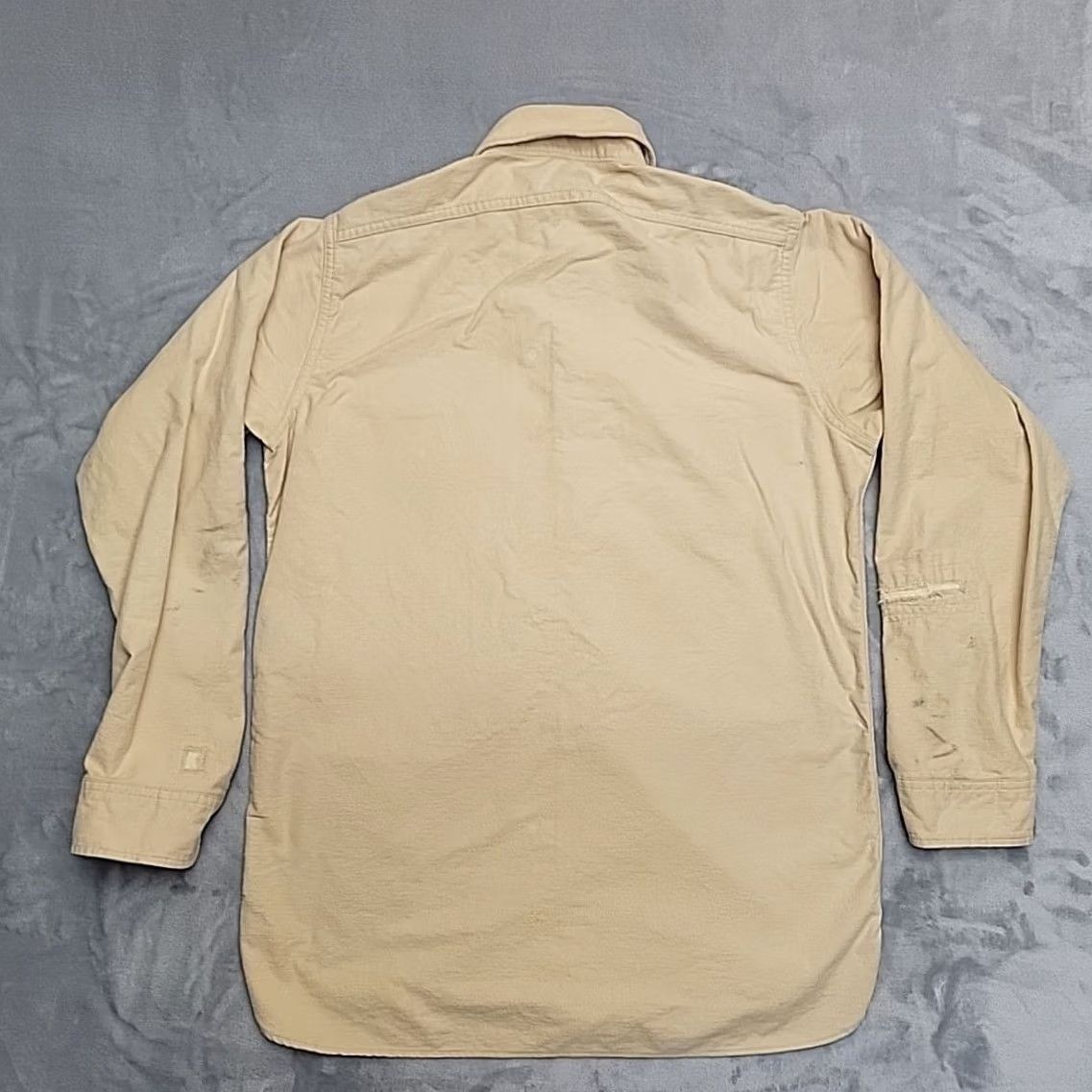 Lands' End VINTAGE Lands End Shirt Mens Tan Distressed Flannel Workwear Outdoor Cotton L Size US L / EU 52-54 / 3 - 6 Thumbnail