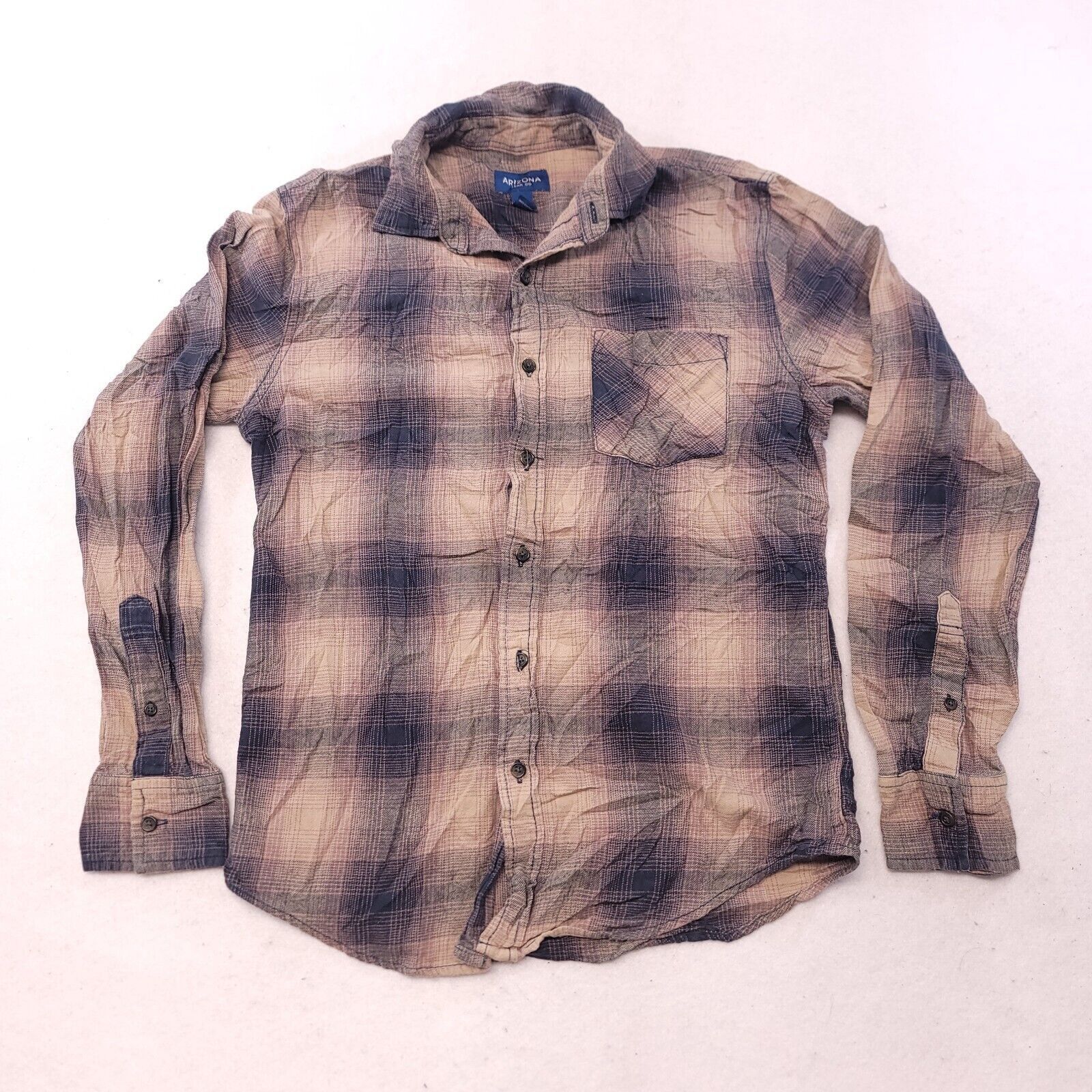 Arizona Jean Co. Arizona Jean Co Tartan Flannel Shirt Mens Size S Brown Blue Size US S / EU 44-46 / 1 - 2 Thumbnail