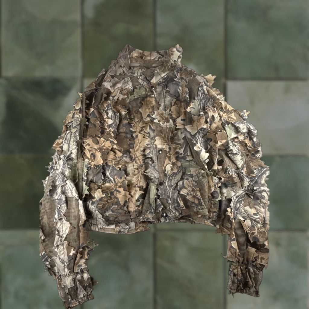 Hunter VINTAGE Hunting Ghillie Leaf Jacket M/L Game Hunter Camouflage Leaves Brown Military Jacket Mens L Size US L / EU 52-54 / 3 - 1 Thumbnail