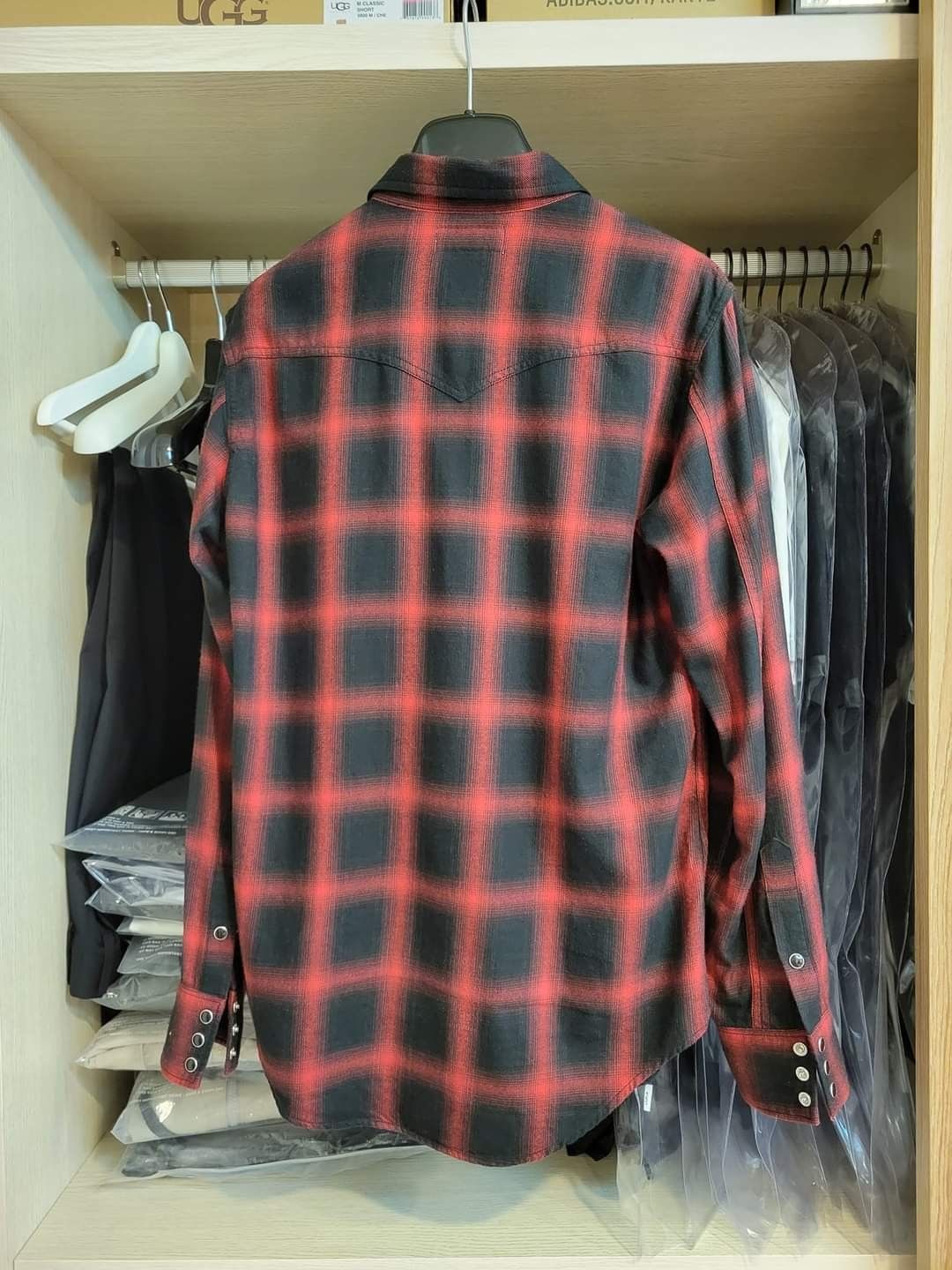 Saint Laurent Paris Saint laurent Red and black plaid opal shirt 2501-Nextarrow Size US M / EU 48-50 / 2 - 2 Thumbnail