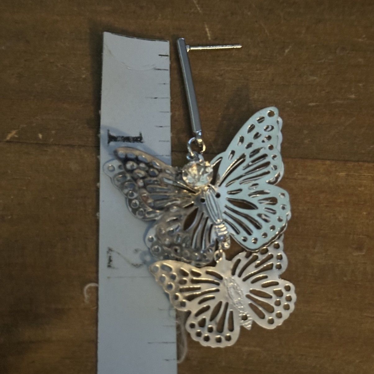 Other Charlotte & Anna silver filigree butterfly dangle earrings Size ONE SIZE - 4 Thumbnail