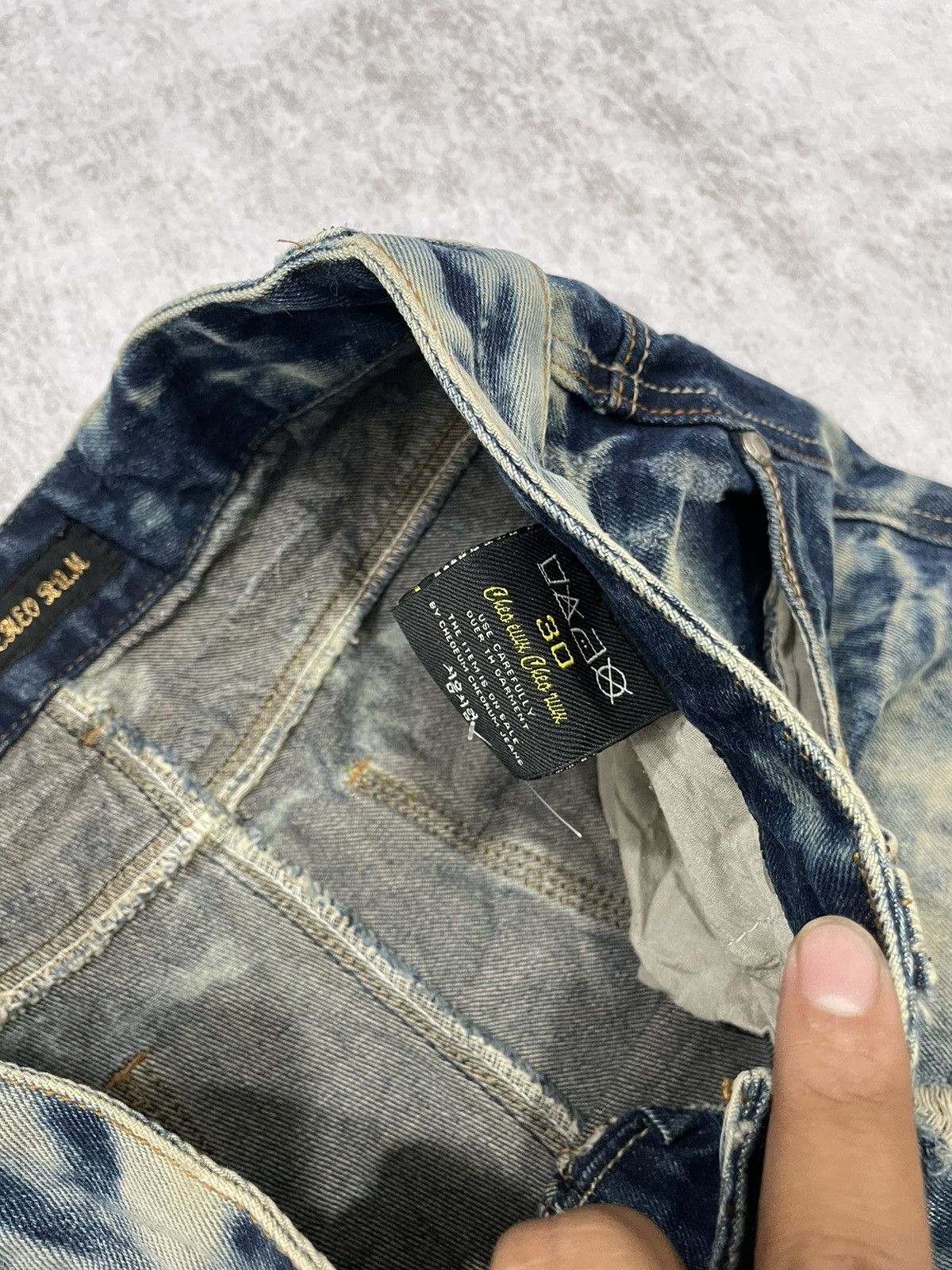 Hysteric Glamour × If Six Was Nine × Le Grande Bleu (L.G.B.) 2000s distress sea wash japan denim pants y2k style Size US 33 - 7 Thumbnail