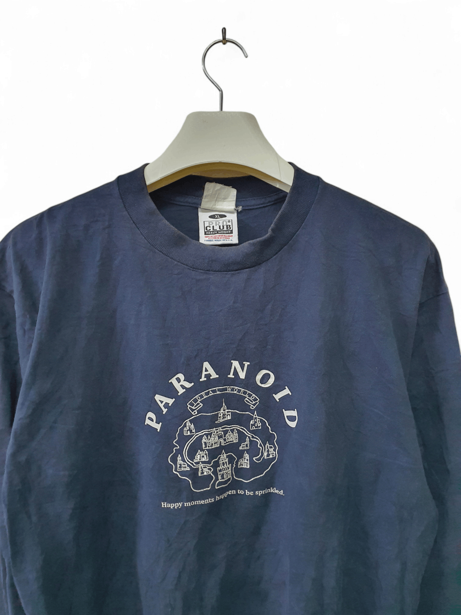 Vintage vintage "Paranoid" long-sleeve t-shirt Size US XL / EU 56 / 4 - 3 Thumbnail
