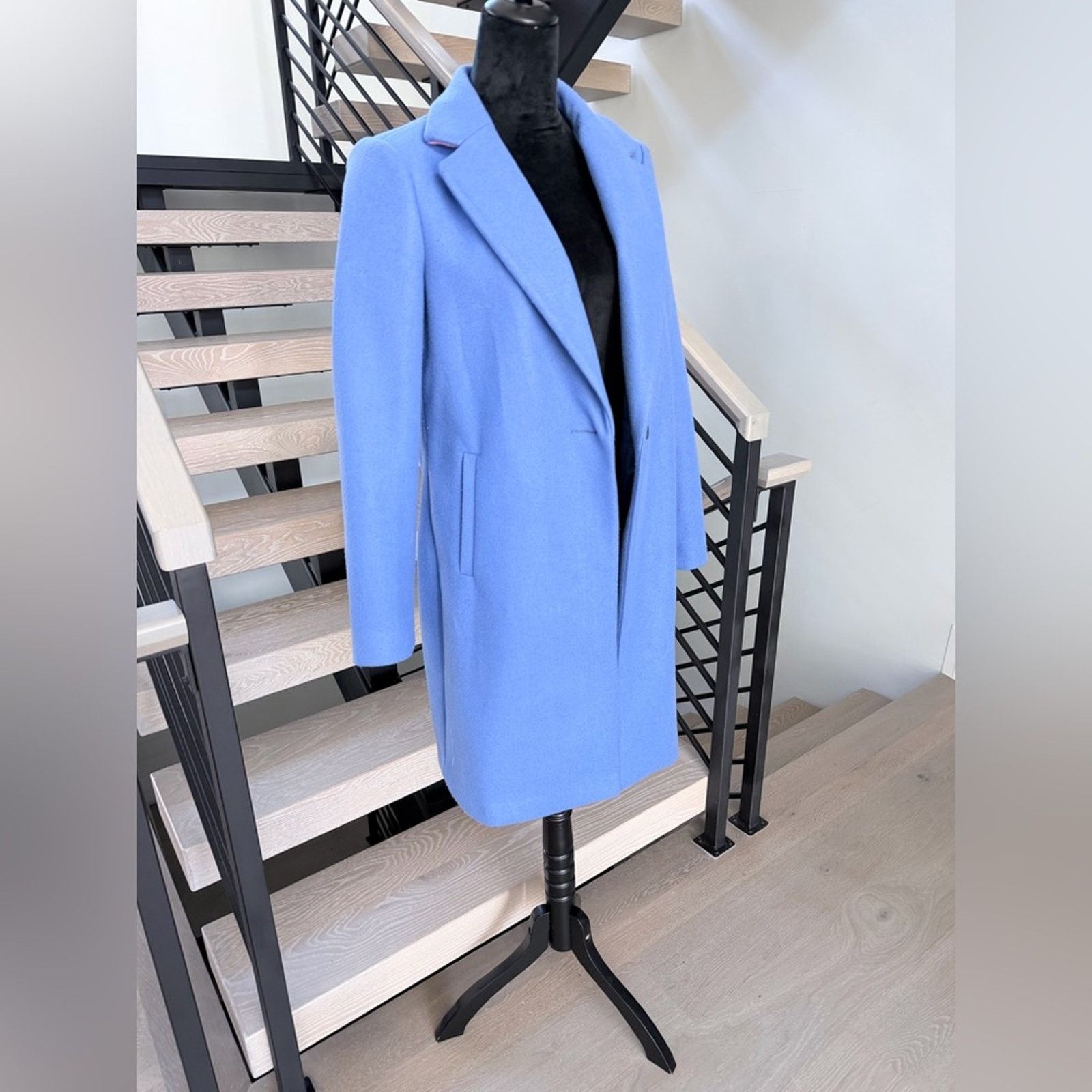 Other New Wool Cashmere Blue with Pink Trim Coat size M Size M / US 6-8 / IT 42-44 - 4 Thumbnail