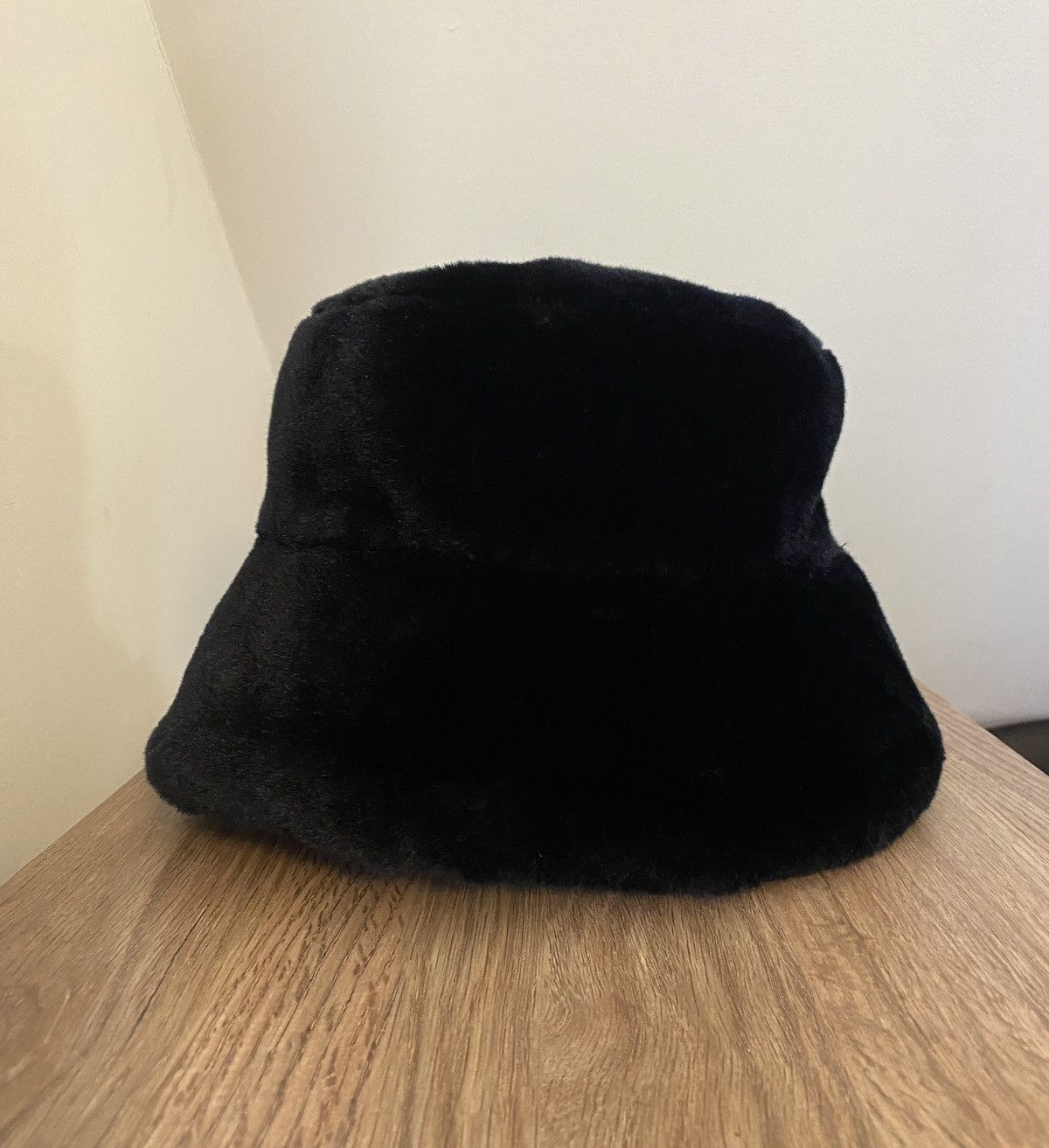 Vintage Vintage 90's Liz Claiborne Black Faux Fur Bucket Hat
