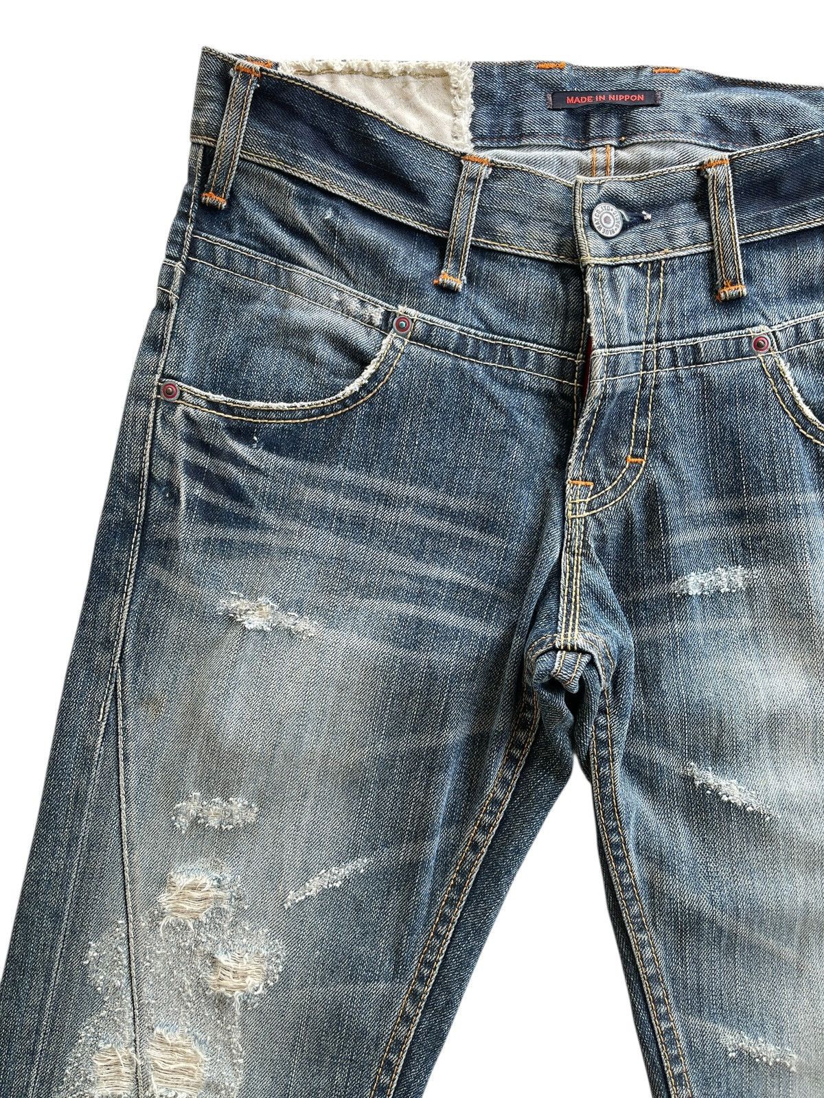 Vintage Blue Way Distressed Flare Denim Size US 30 / EU 46 - 4 Thumbnail