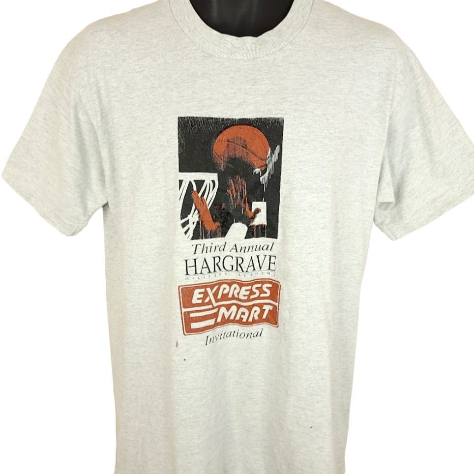 Fruit Of The Loom Vintage Hargrave Military Academy T Shirt Mens Size Large 90s Basketball USA Size US L / EU 52-54 / 3 - 2 Thumbnail