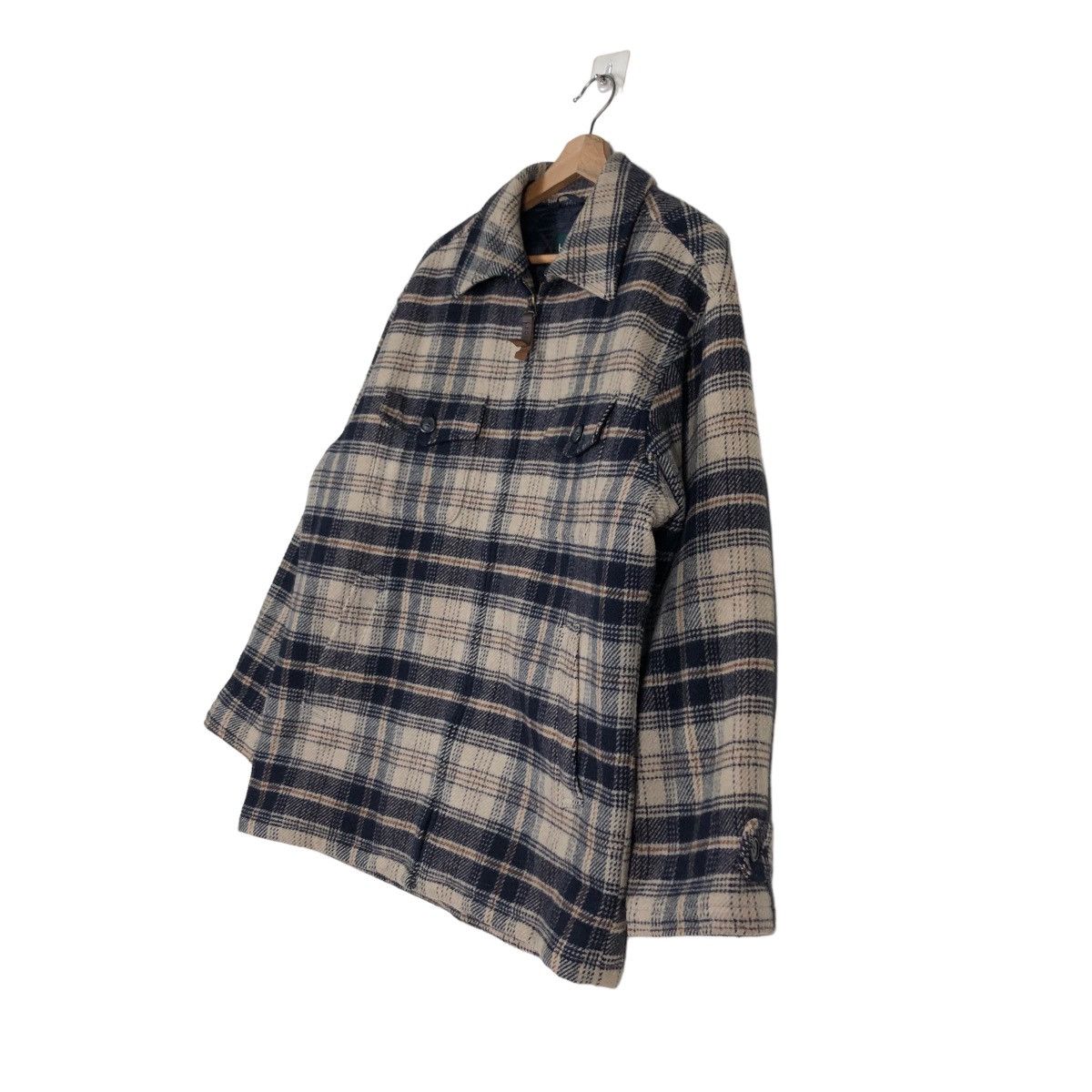 Japanese Brand 📌VINTAGE WORK CHORE ZIPPER JACKET BOSSINI TARTAN DESIGN Size US M / EU 48-50 / 2 - 7 Thumbnail