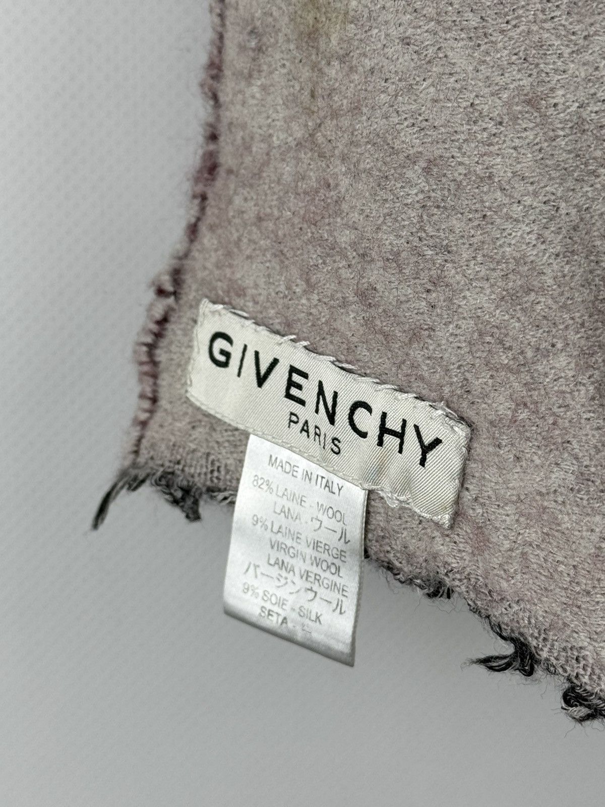 Givenchy GIVENCHY Signature Logo Unisex Bi Color Wool Silk Scarf Size ONE SIZE - 2 Thumbnail