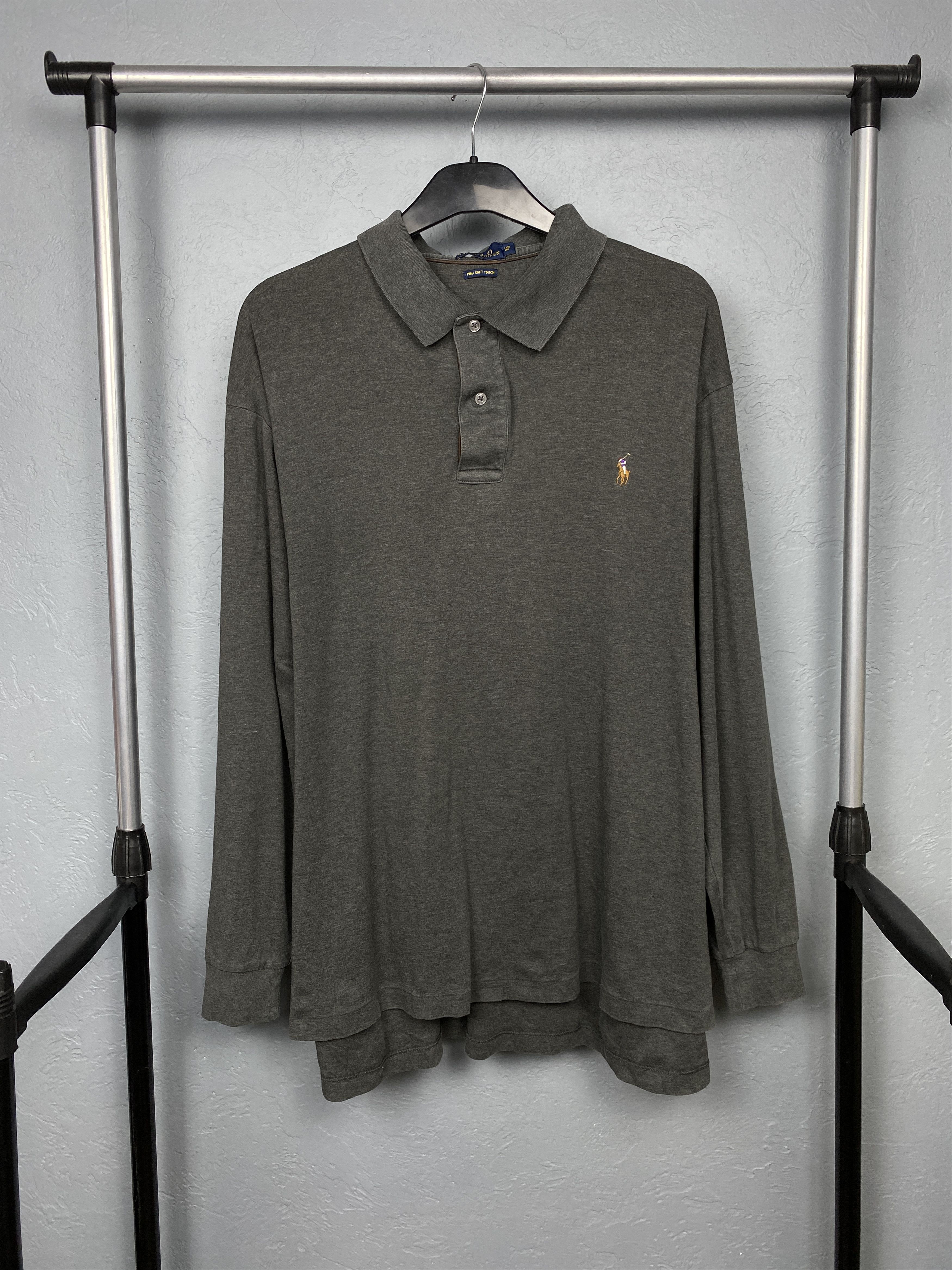 Polo Ralph Lauren Polo Ralph Lauren Vintage Mens Long Sleeve Polo Shirt Size US XXL / EU 58 / 5 - 1 Thumbnail