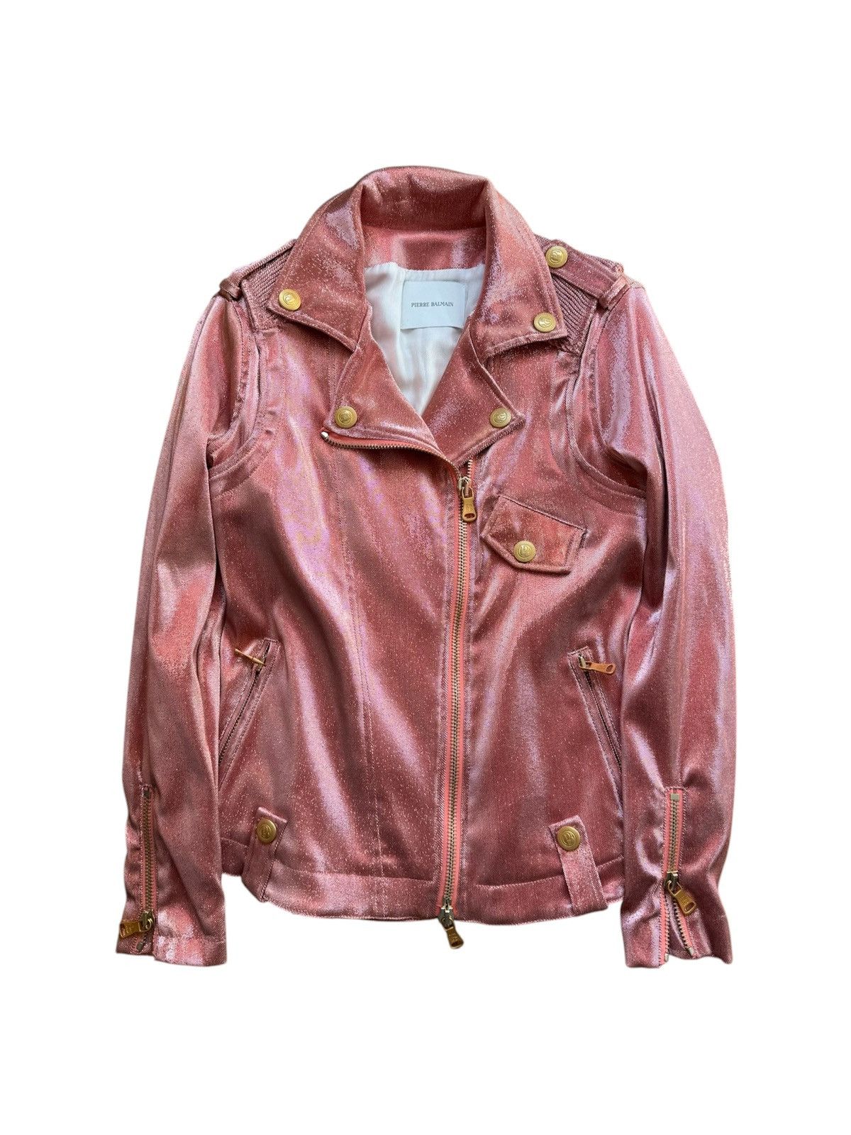 90’s Velvet Hot Pink Glitter Biker Jacket