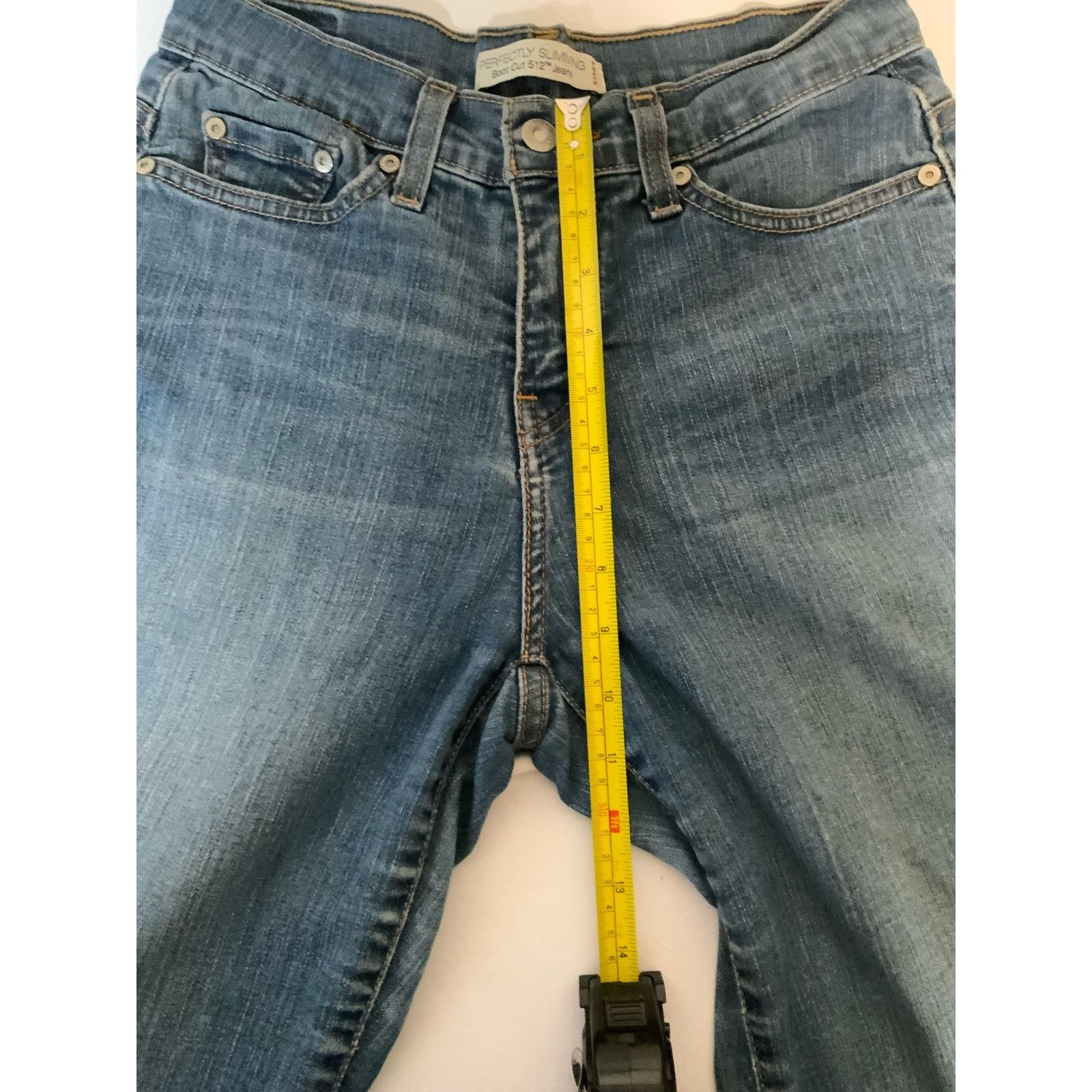 Unknown London Levi Strauss Co 512 Perfectly Slimming Boot Cut Denim Jeans Size 27" / US 4 / IT 40 - 8 Thumbnail
