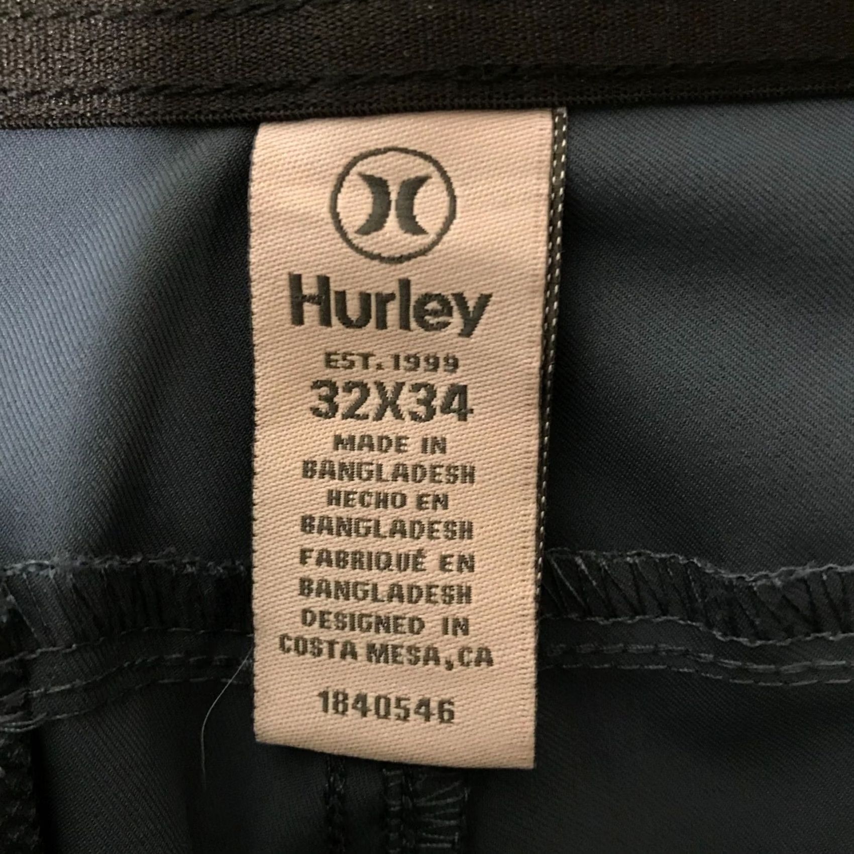 Hurley Hurley Mens 32 X 34Blue Polyester Blend Casual Golf Pants Size US 32 / EU 48 - 5 Thumbnail