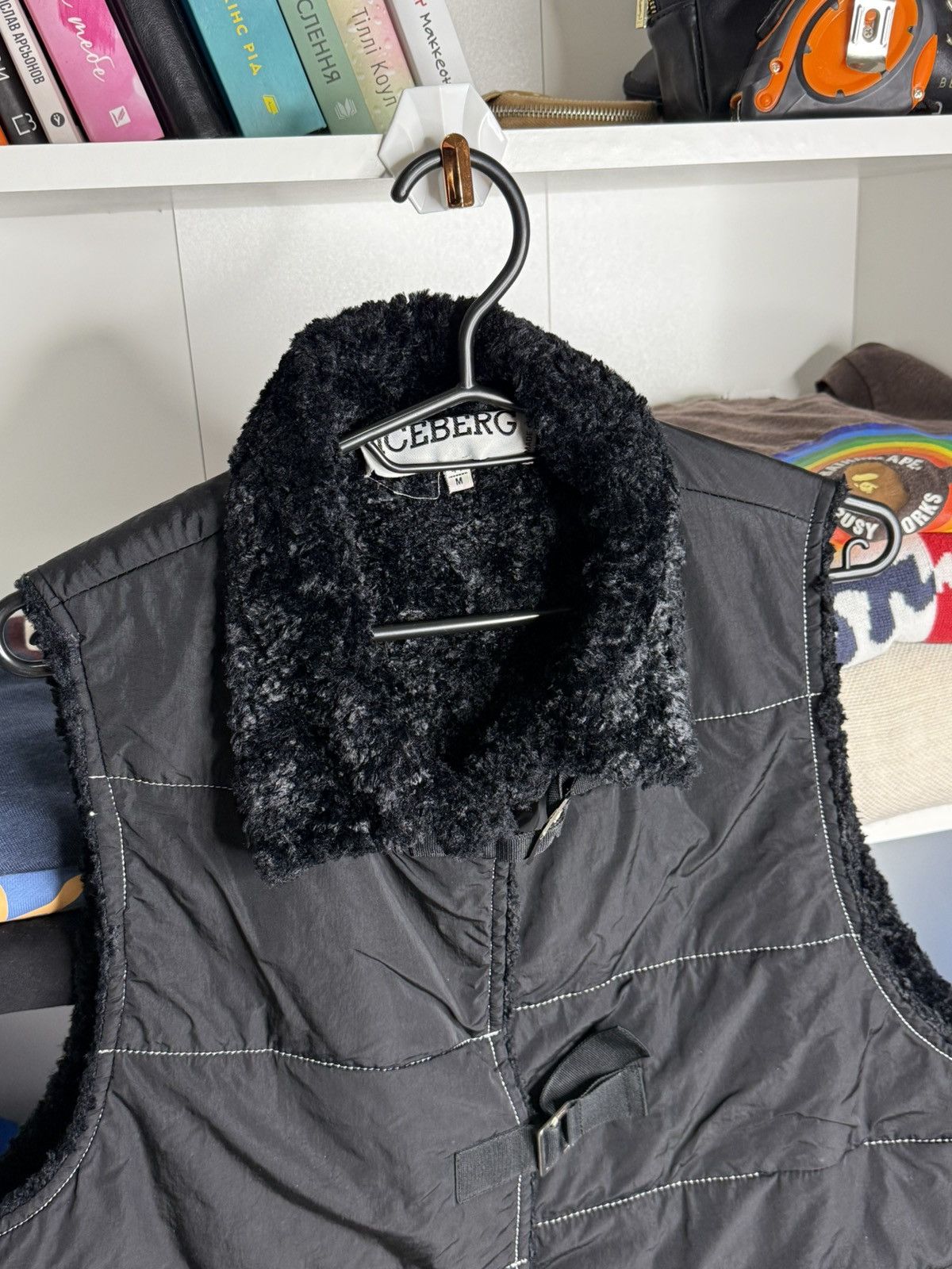 Iceberg Vintage 90s Iceberg Big logo nylon vest size M Size M / US 6-8 / IT 42-44 - 8 Thumbnail