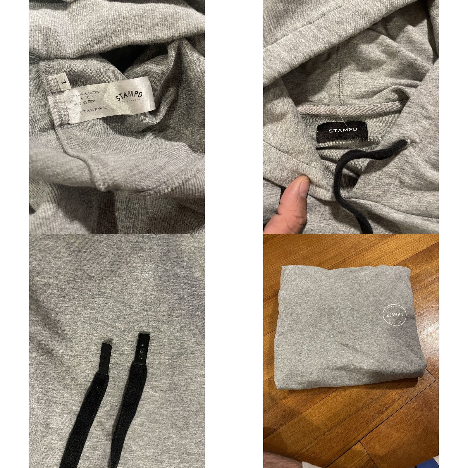 Stampd Stampd Los Angeles Sweatshirt Hoodie Size Large Men White Logo Embroidered Jewel Rhinestone Knit Pullover Hooded with Pockets Size US L / EU 52-54 / 3 - 8 Thumbnail
