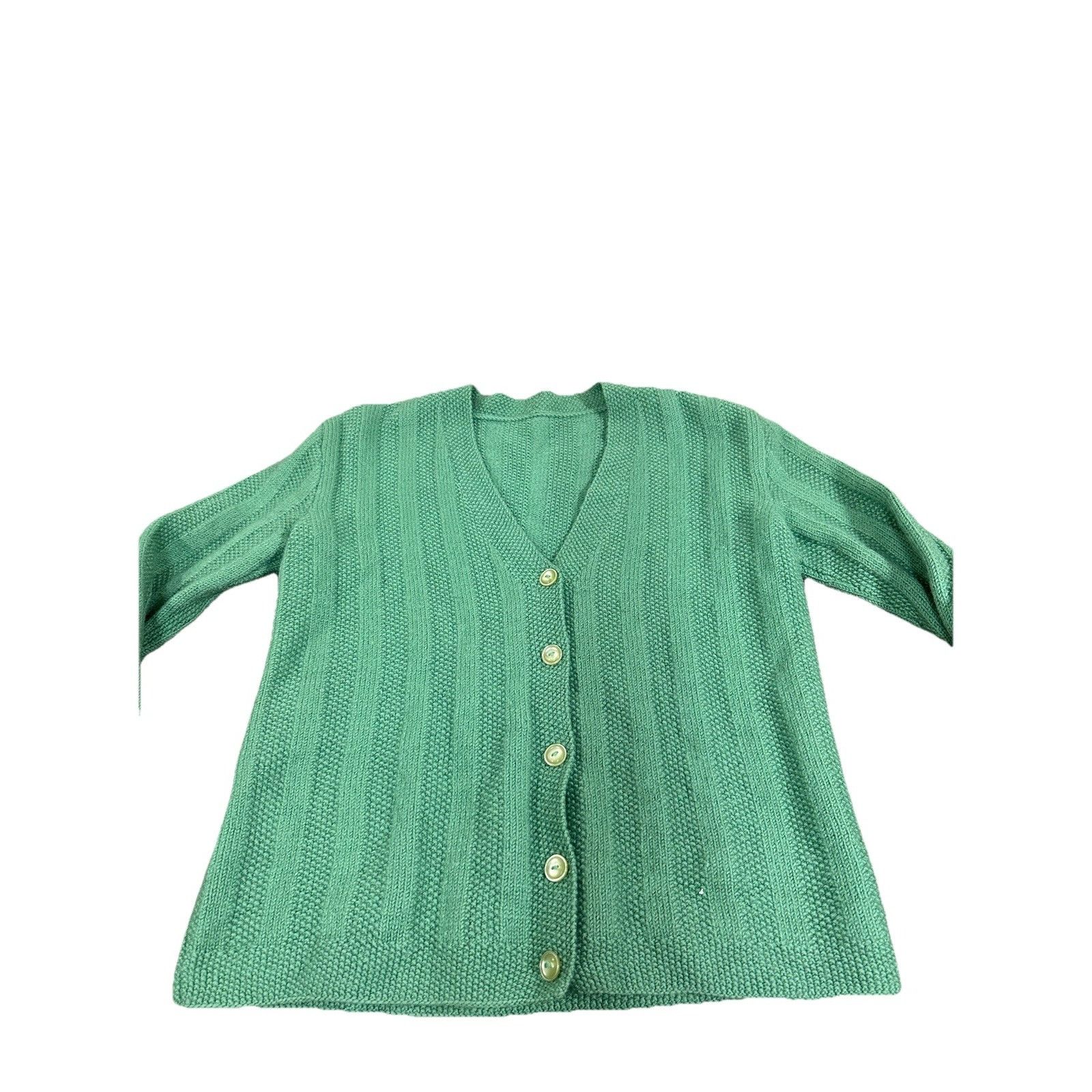 Nirvana Vintage Knit Sweater Men Medium Green Cardigan V Neck Kurt Size US S / EU 44-46 / 1 - 2 Thumbnail