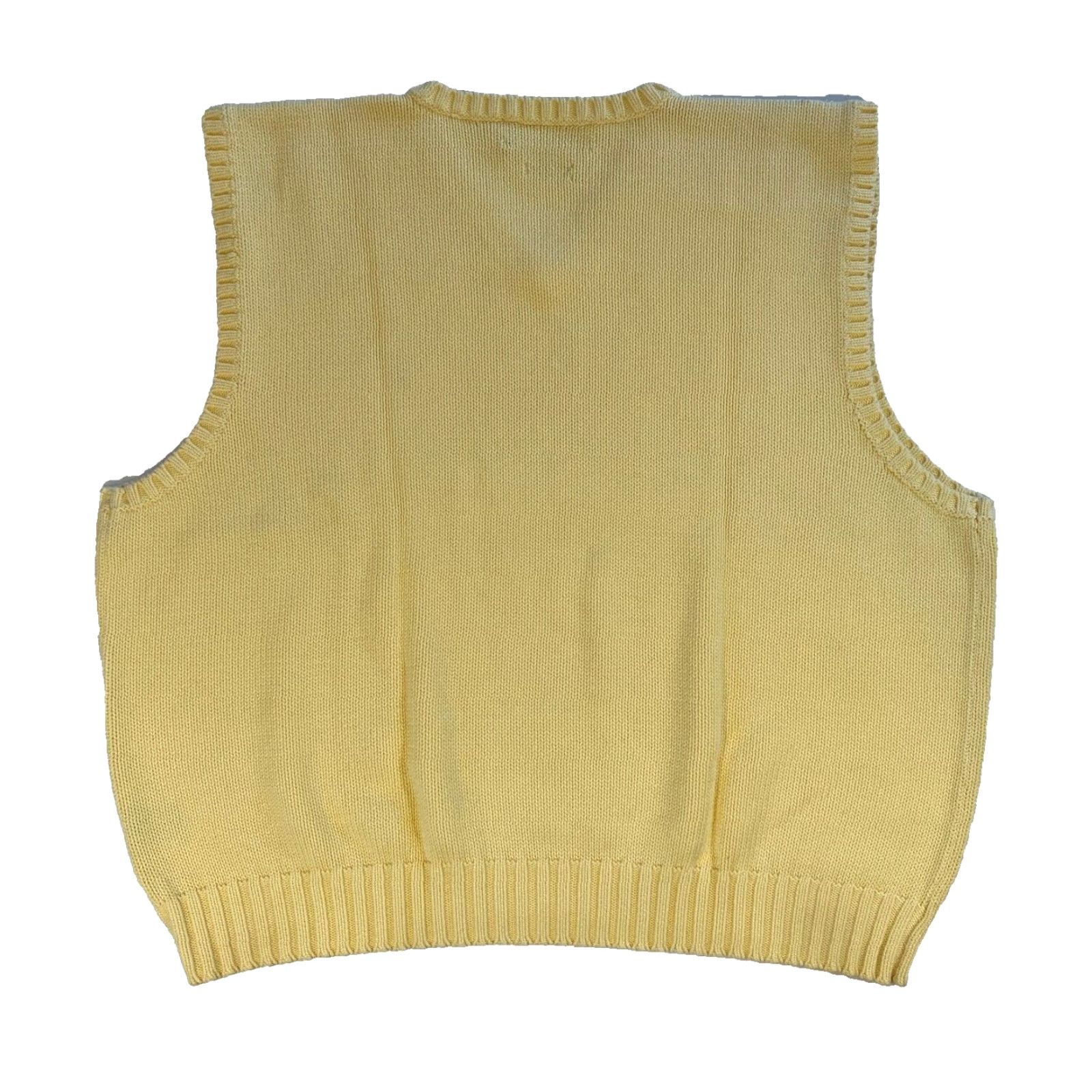 Ralph Lauren VINTAGE Ralph Lauren Polo Shirt Men 90s Knit Sweater Vest XL Yellow MENS Size US XL / EU 56 / 4 - 4 Thumbnail