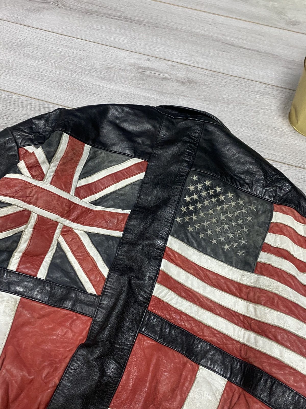 Other A.D.A World Flags Leather Jacket distressed Size US M / EU 48-50 / 2 - 16 Thumbnail
