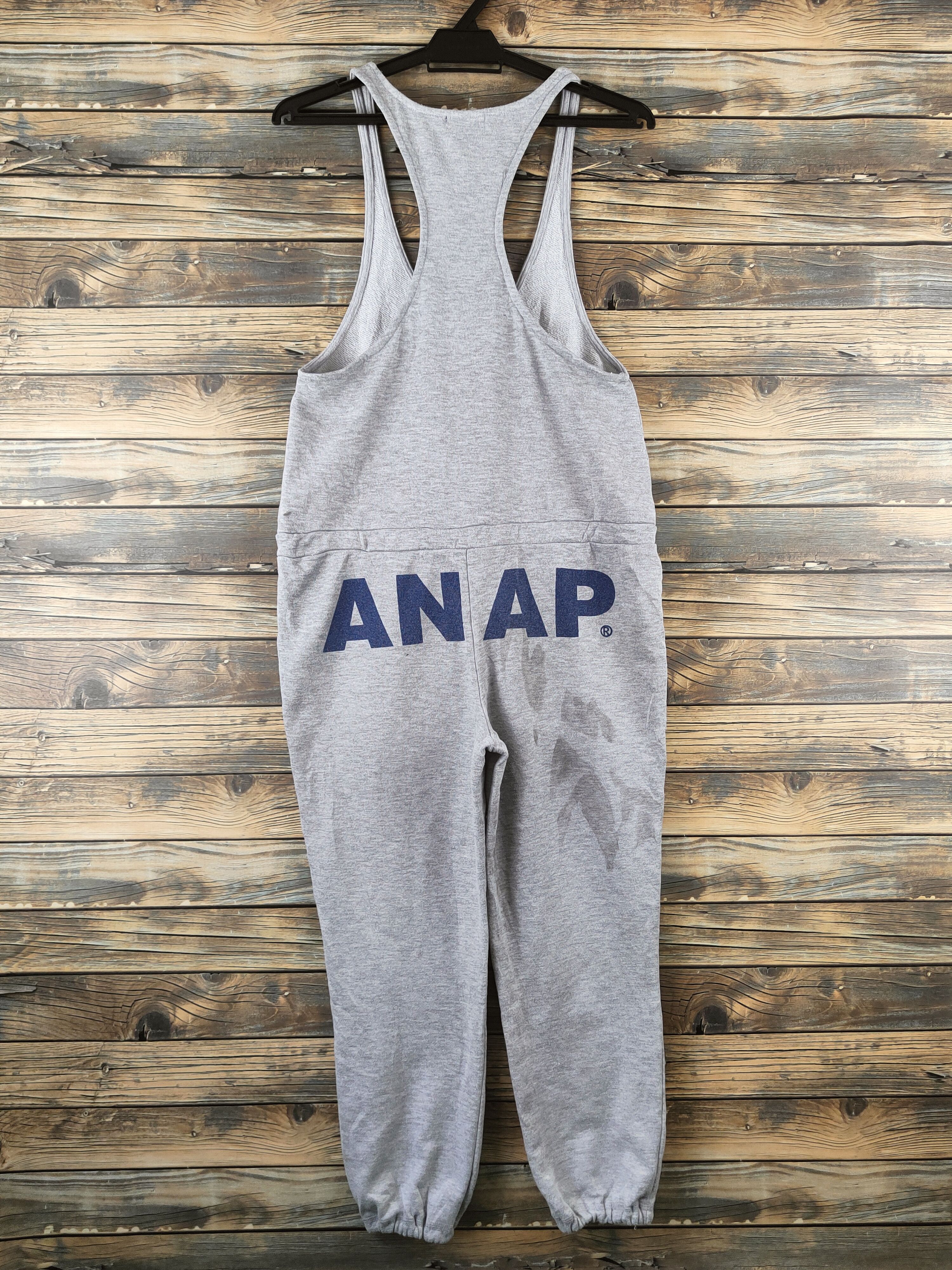 Japanese Brand Vintage Anap Gray Sleeveless Jumpsuits Size 35" - 11 Thumbnail
