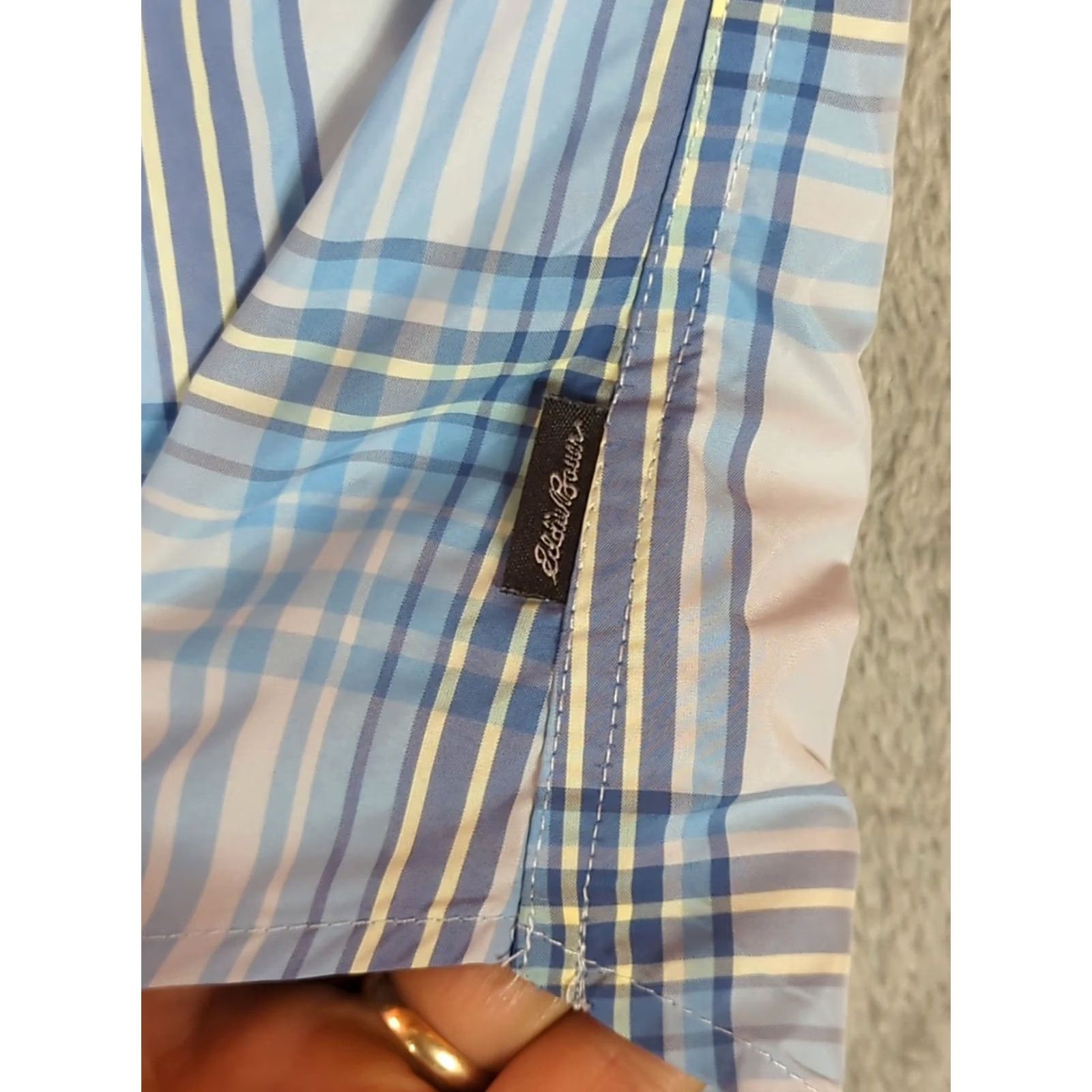 Eddie Bauer Eddie Bauer Shirt Womens Short Sleeve Adventure Blue Plaid Button Up Camp Hike S Regular Womens Size S / US 4 / IT 40 - 6 Thumbnail
