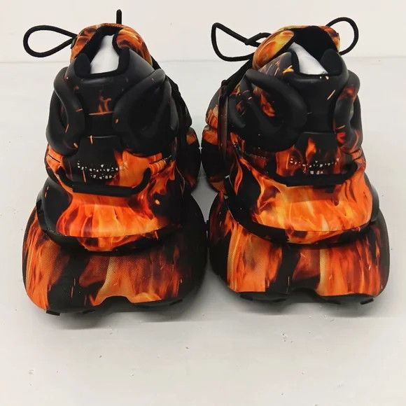 Balmain Balmain Men's Unicorn Flame Printed Low Sneakers- EU44/US11 Size US 11 / EU 44 - 10 Thumbnail