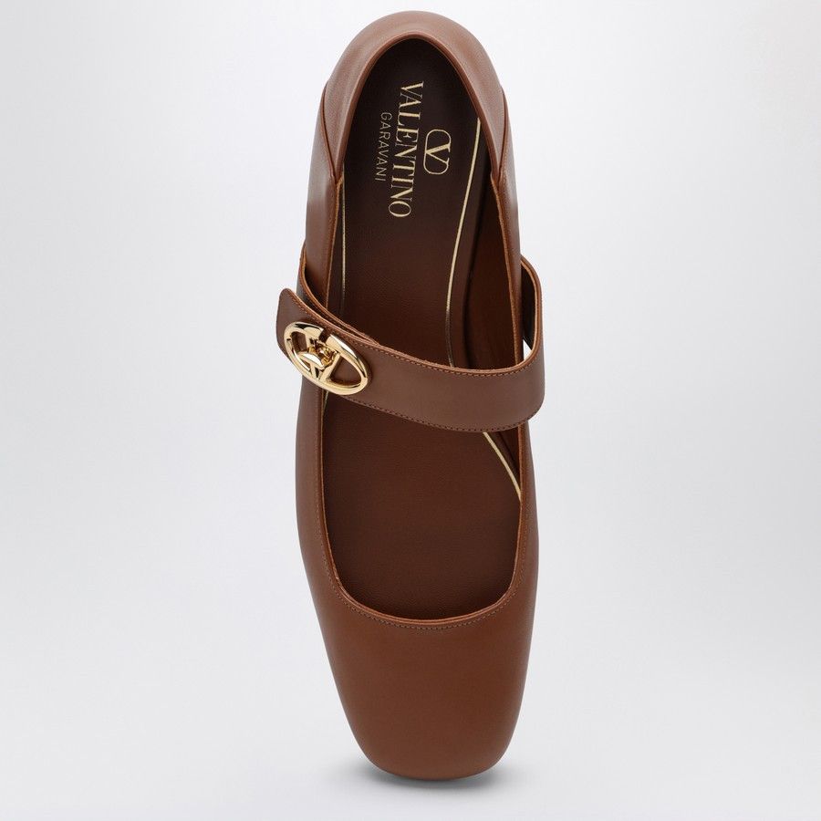 Valentino o1d2blof1024 V Logo Ballerina in Brown Size US 6.5 / IT 36.5 - 3 Thumbnail
