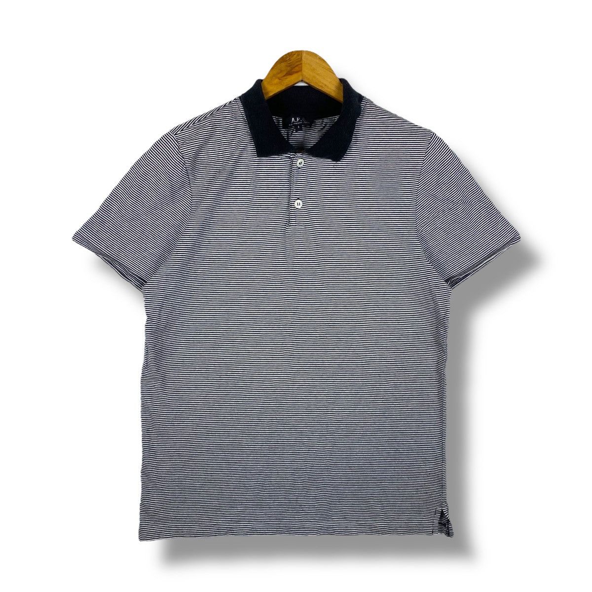 A.P.C. Japanese Brand A.P.C. Japan Stripes Polo Shirt Small Size Size US S / EU 44-46 / 1 - 1 Thumbnail
