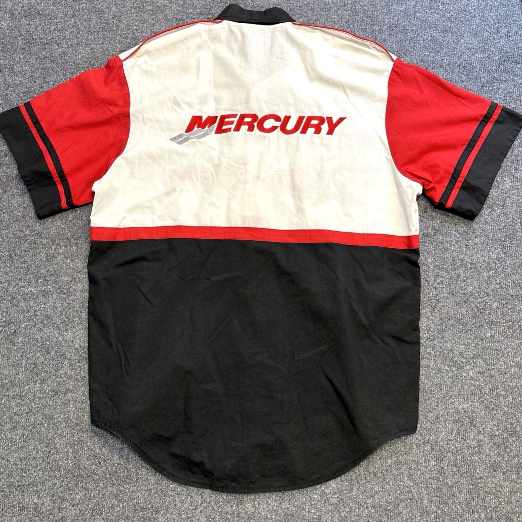 Vintage Mercury Marine Team Shirt Men's XL Button-Up Embroidered Size US XL / EU 56 / 4 - 8 Thumbnail