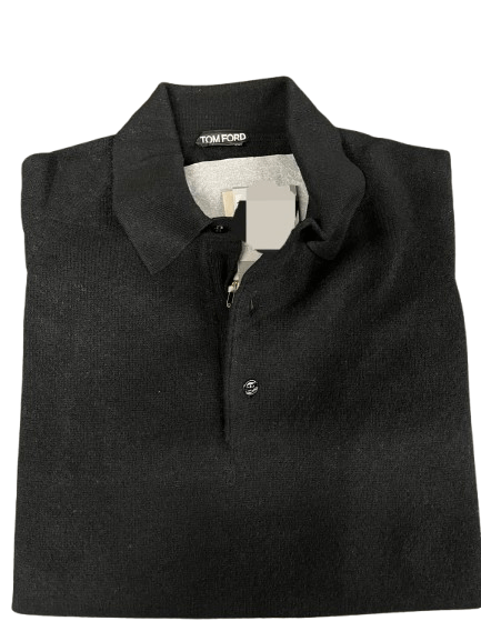 Tom Ford o1sndg1125 Polo Sweater in Black Size US XL / EU 56 / 4 - 1 Thumbnail