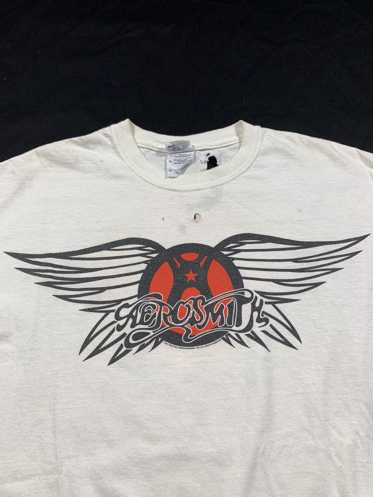Band Tees × Vintage Distressed Aerosmith Tour T Shirt Tee Size US M / EU 48-50 / 2 - 3 Thumbnail