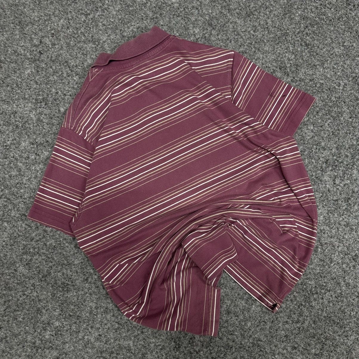 Nike VTG Stripped Nike Pink Polo Size L Hype Trend Staff Pick Size US L / EU 52-54 / 3 - 2 Thumbnail