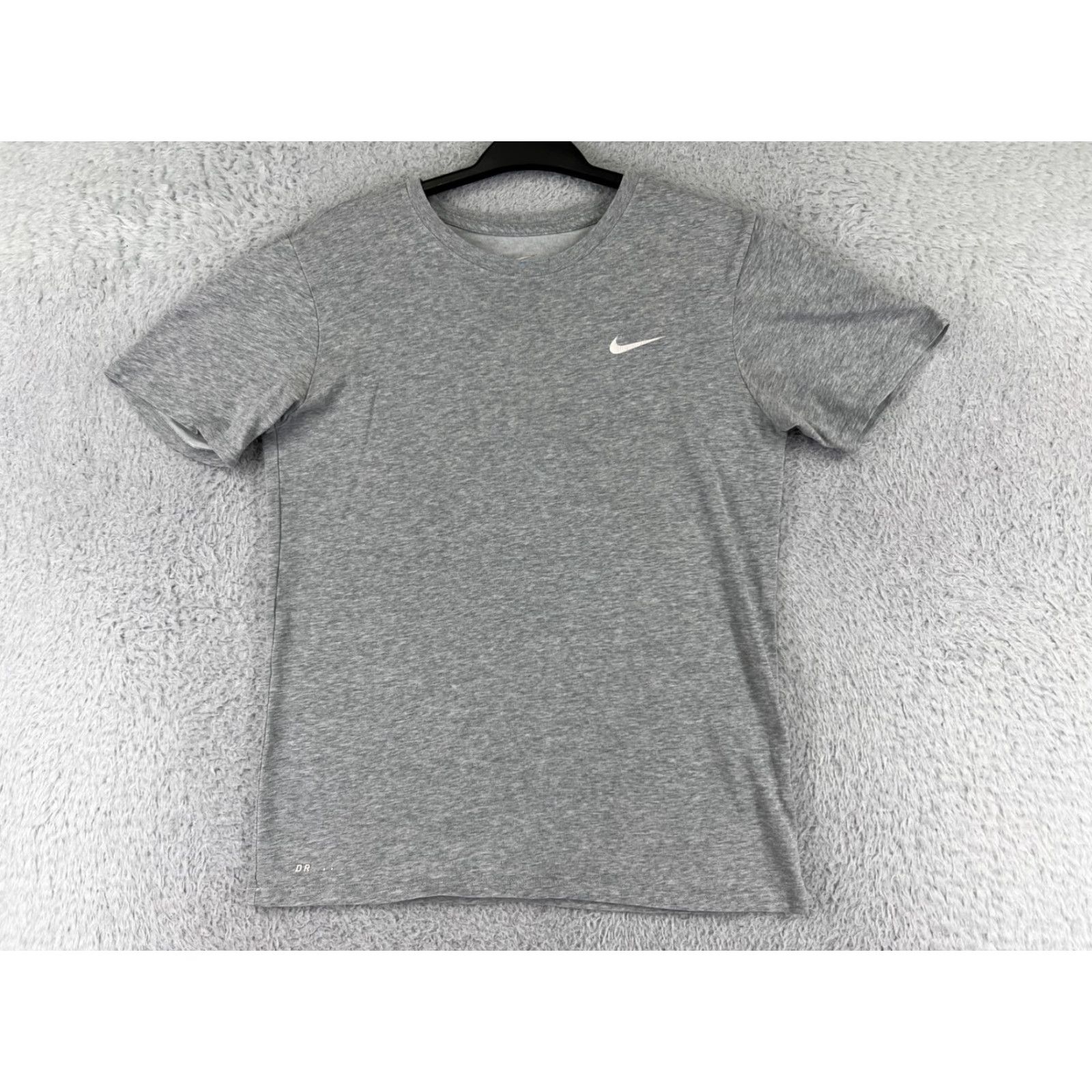 Nike NIKE Shirt Men S Gray Swoosh Logo Short Sleeve Crew Neck Cotton Blend Dri-FIT Size US S / EU 44-46 / 1 - 2 Thumbnail