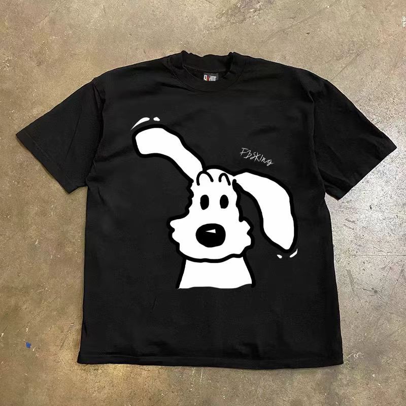Japanese Brand × Vintage Hip Hop Cartoon Puppy Print Loose Short Sleeve T-Shirt Size US M / EU 48-50 / 2 - 3 Thumbnail