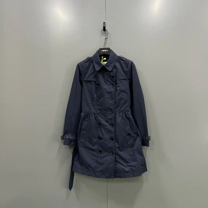 Burberry Burberry Spring Autumn Dark Blue Cotton Trench Coat Size ONE SIZE - 1 Thumbnail