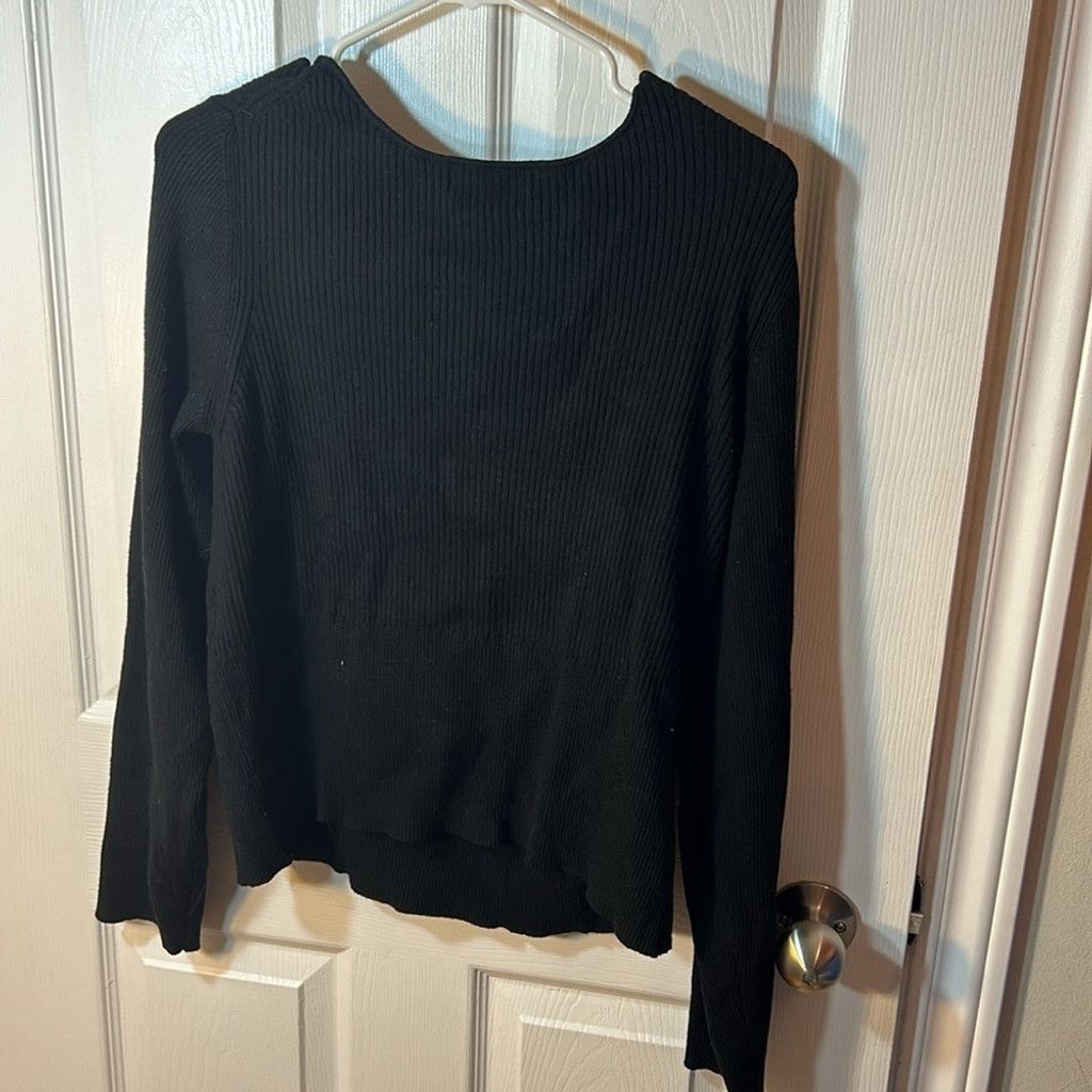 Banana Republic Banana Republic rayon blend square neckline ribbed knit blac Size XXS / US 00 / IT 34 - 6 Thumbnail