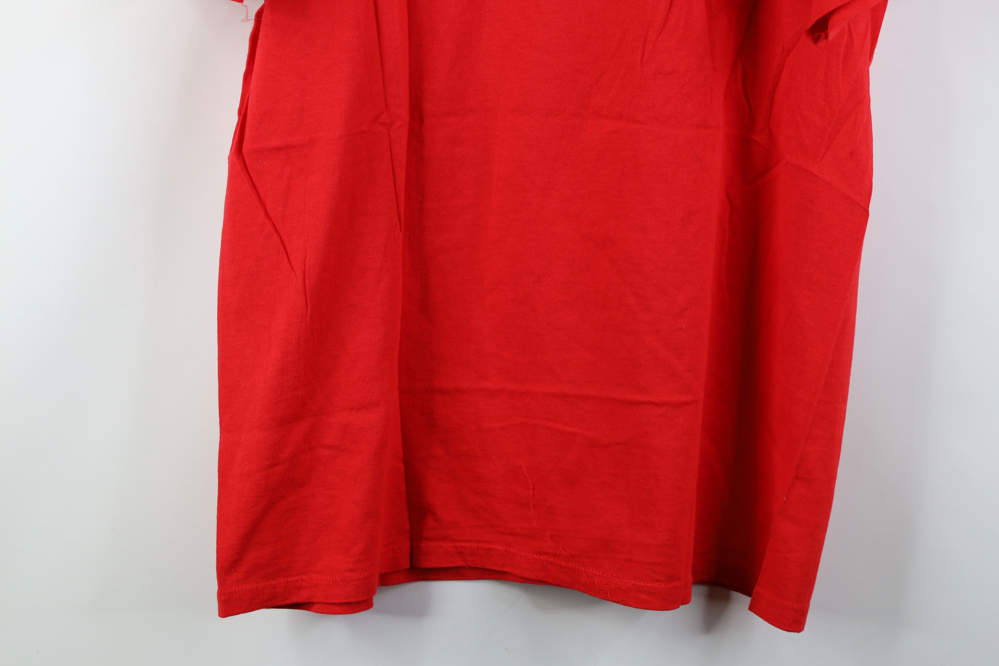 Hanes Vintage 80s 90s Hanes Short Sleeve T-Shirt Cotton Red USA Size US XL / EU 56 / 4 - 12 Thumbnail