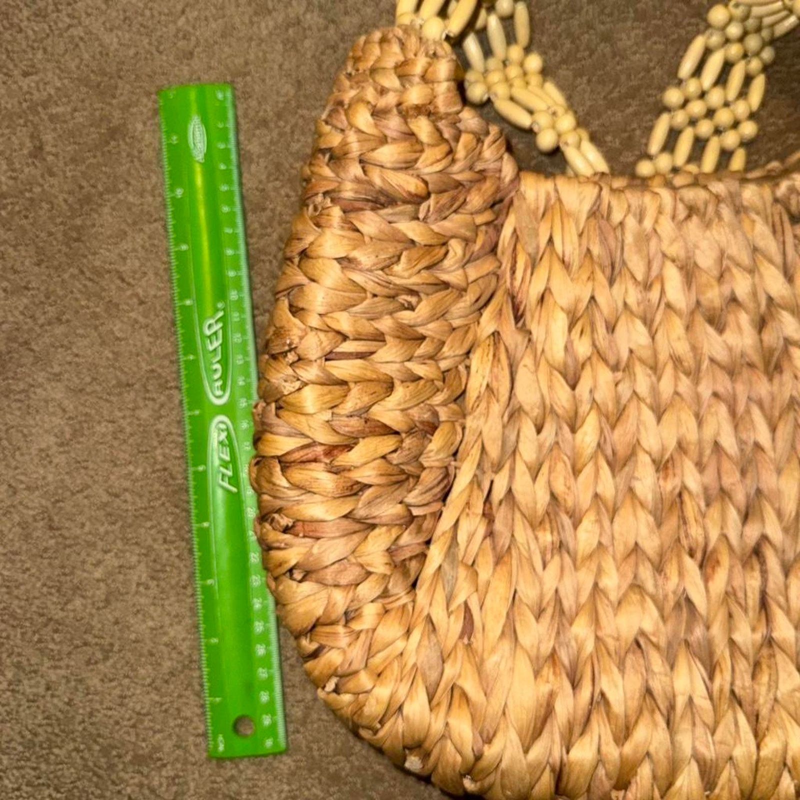 Other Woven straw basket beaded shoulder bag Size ONE SIZE - 4 Thumbnail