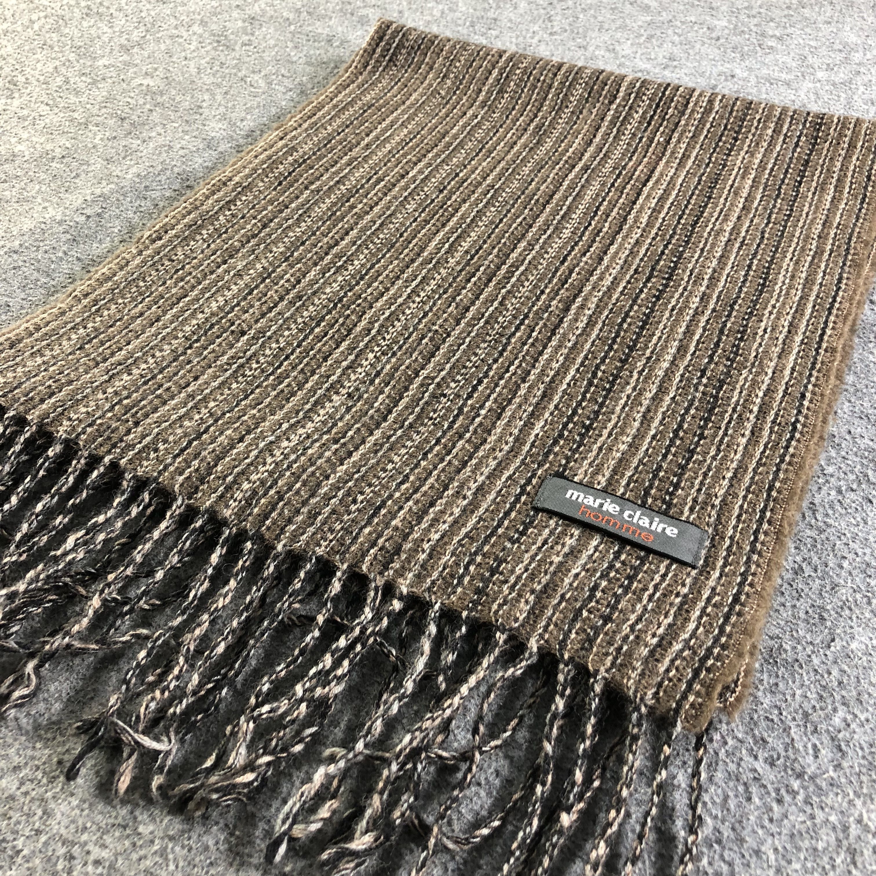 Vintage Marie Claire Homme Wool Scarf Muffler Neckwear V2577 Size ONE SIZE - 3 Thumbnail