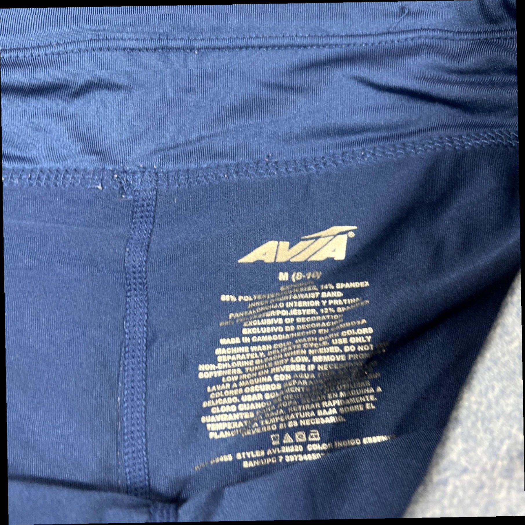 Avia Avia Women’s Navy Running Shorts with Bike Liner Size M (8-10) Size 32" / US 10 / IT 46 - 6 Thumbnail