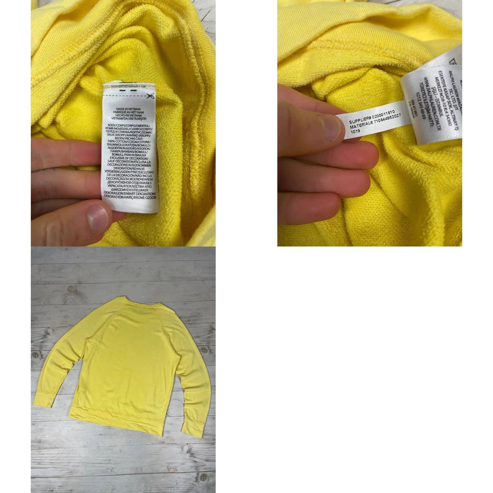 Polo Ralph Lauren Polo Ralph Lauren Sweatshirt Men SZ L Yellow Logo Old Money Solid Crew Neck Pullover Size US L / EU 52-54 / 3 - 8 Thumbnail