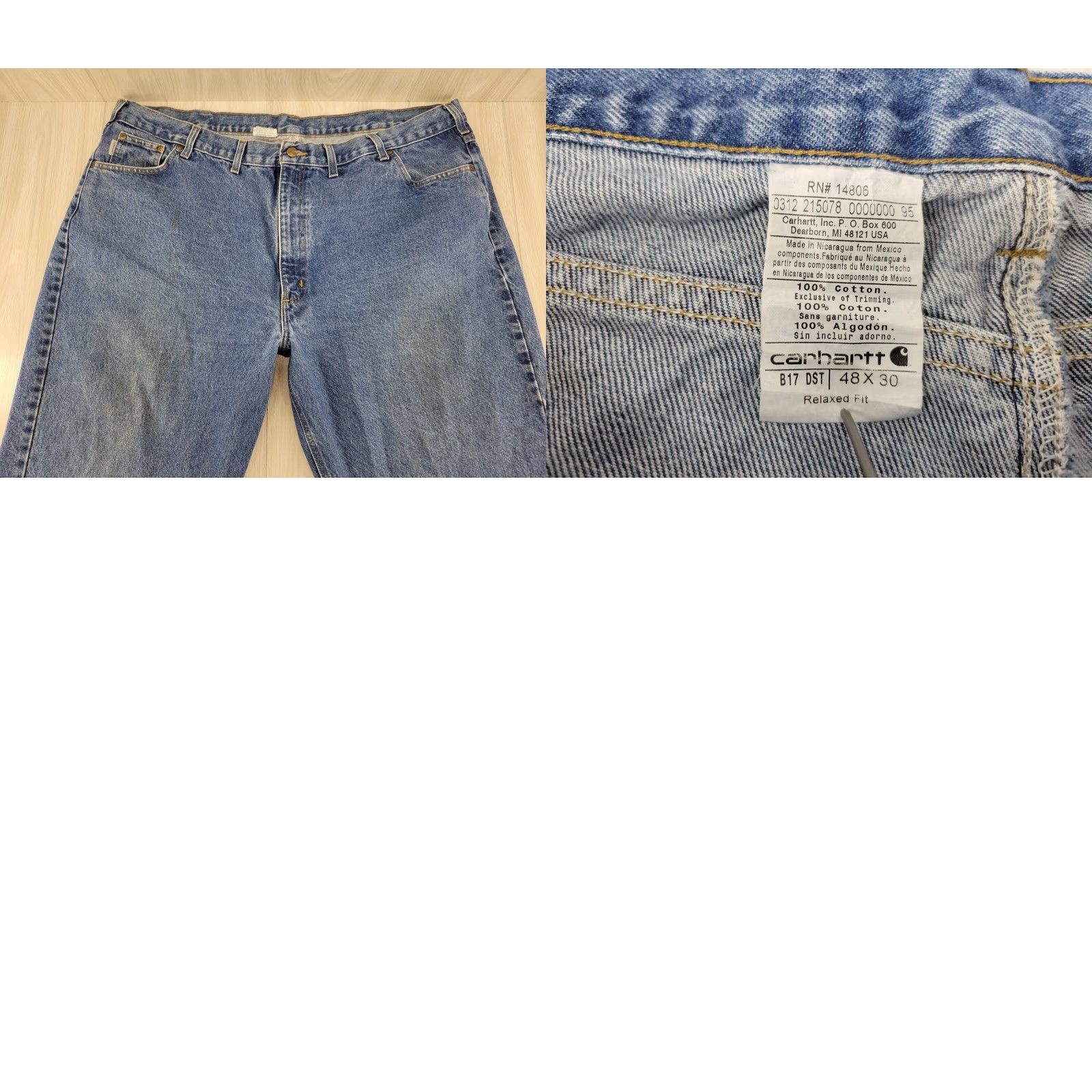 Carhartt Carhartt Jeans 48x30 Blue Denim Relaxed Fit Cotton Men Size US 32 / EU 48 - 8 Thumbnail