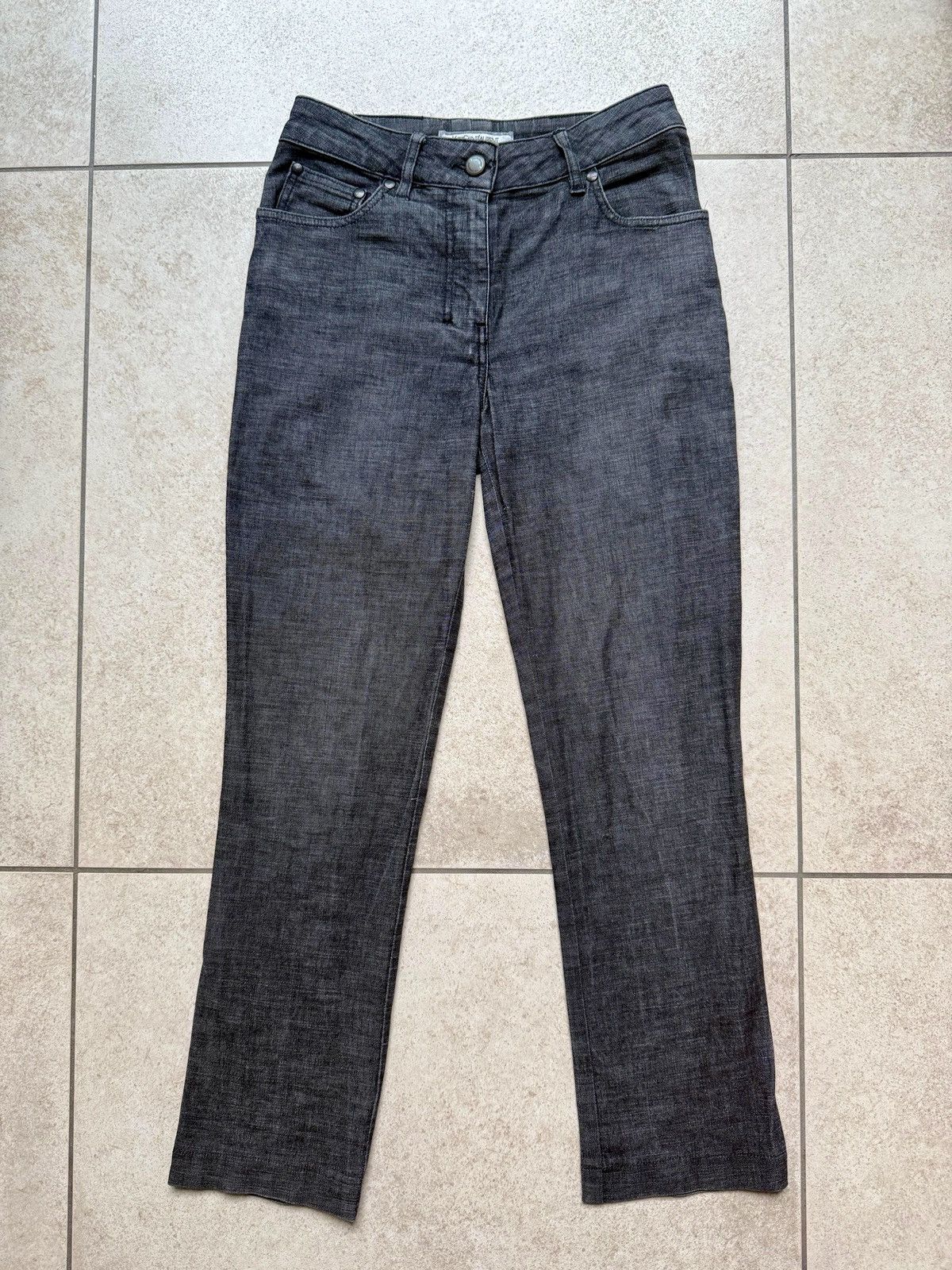 Saint Laurent Paris Yves Saint Laurent Grey Pigmented Denim Size 26" / US 2 / IT 38 - 7 Thumbnail