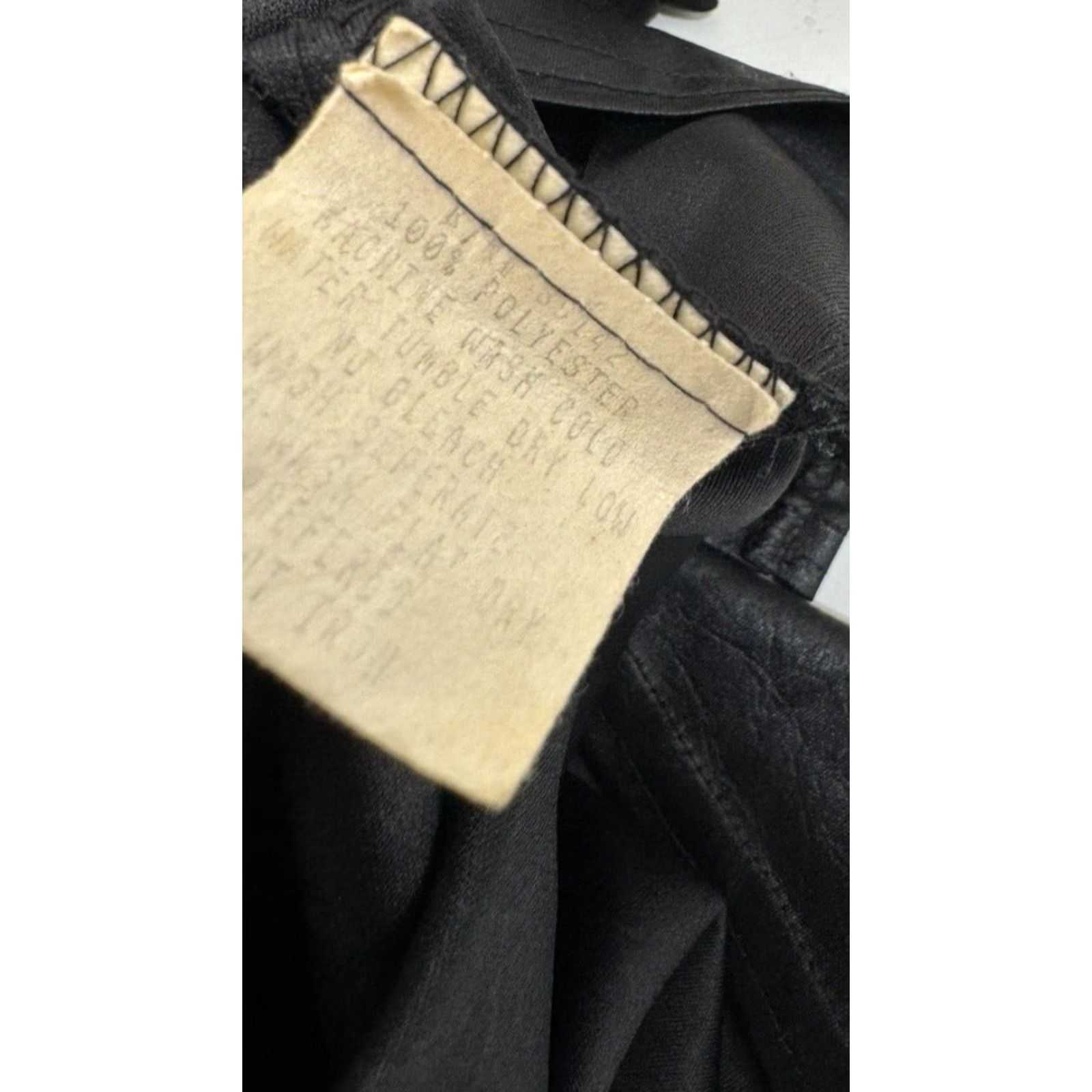 Vintage POSITANO - "LEATHER LOOK" Shiny Mens M/L Clubbing Shirt - EXCELLENT Leather Black Short Sleeve Button-Up 90s Mens C13 Size US L / EU 52-54 / 3 - 5 Thumbnail