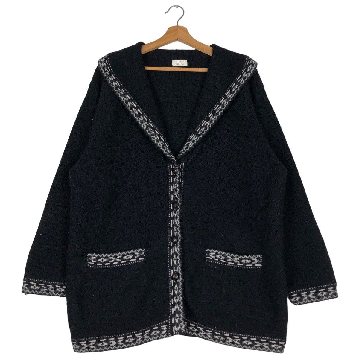 Japanese Brand Vintage Wool Jacket Vasges Japan Issey Miyake Double Collar Size US M / EU 48-50 / 2 - 1 Thumbnail