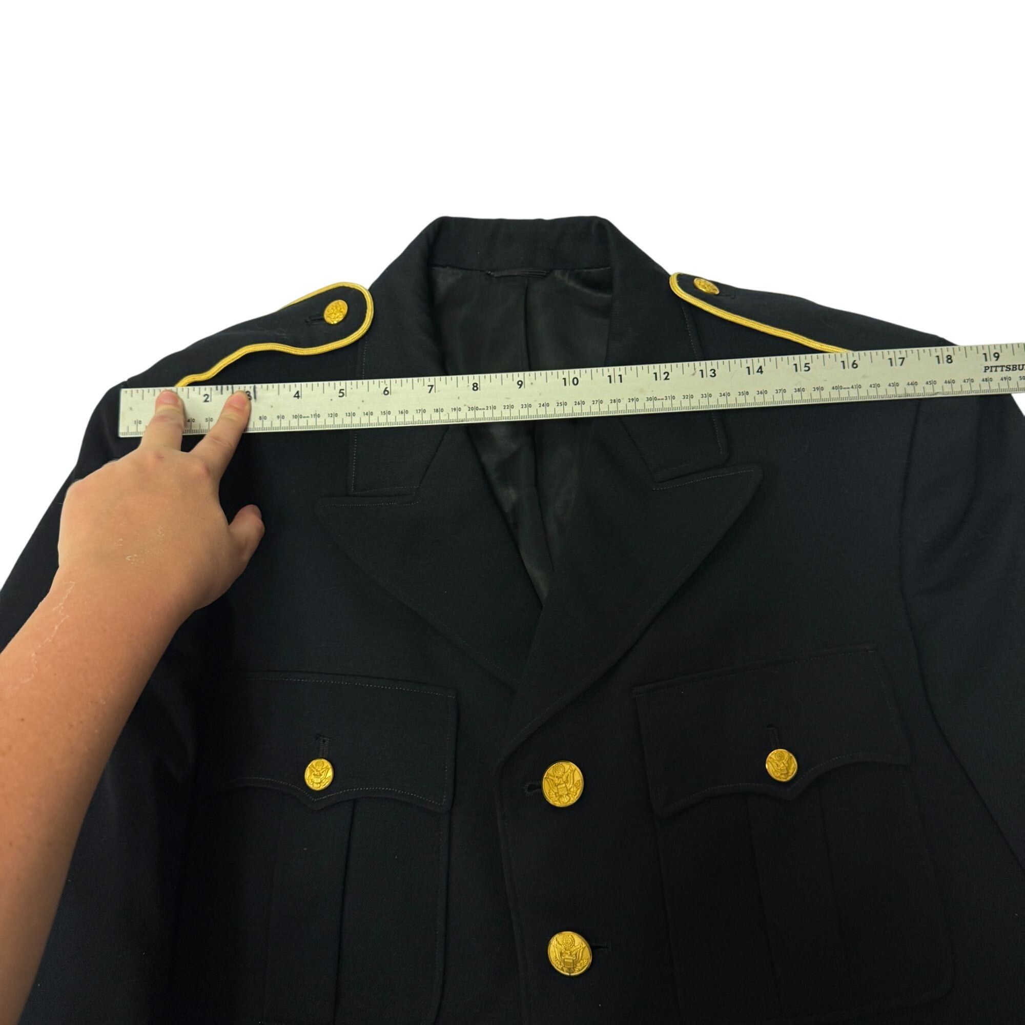 Other WWII OFFICERS Service CAPTAINS Military GABARDINE Jacket 40 Size 40R - 11 Thumbnail