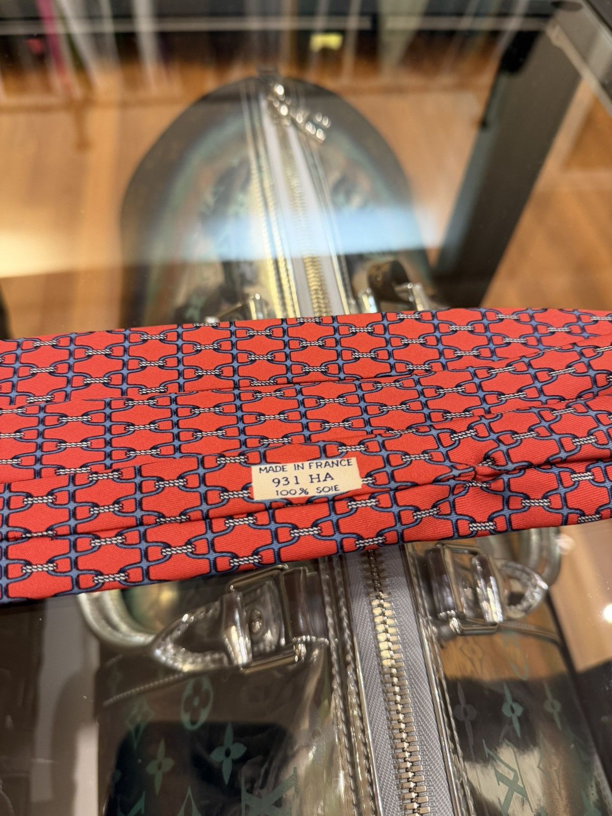 Hermes Hermes Chain Link Tie - Red Size ONE SIZE - 4 Thumbnail