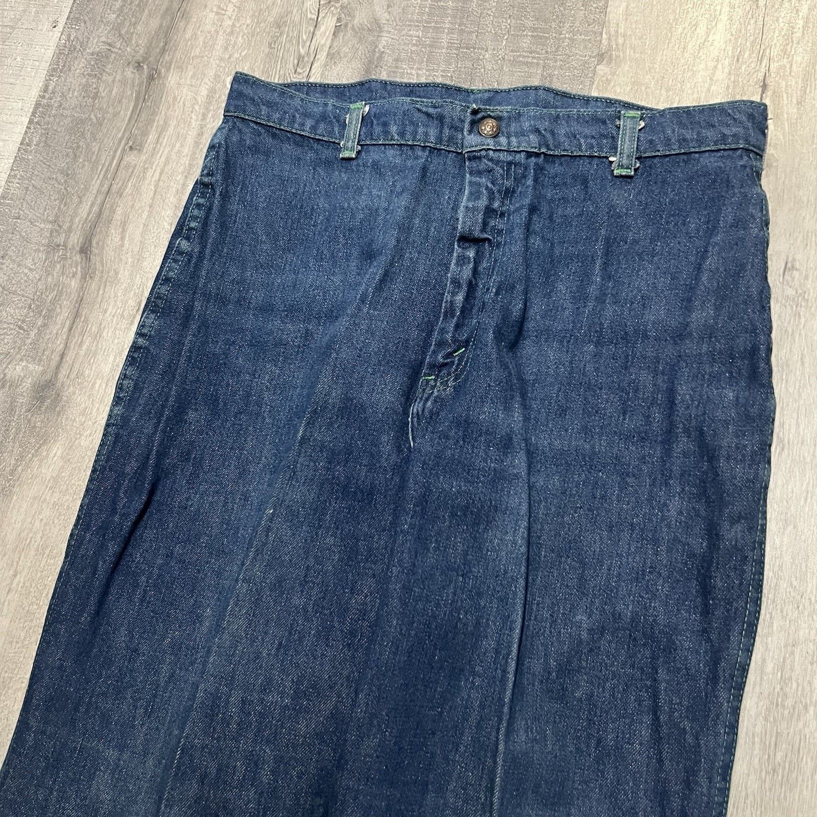 Vintage VTG 60s/70s Cactus Flower Womens High Waist Jeans Dark Wash Size 32" / US 10 / IT 46 - 4 Thumbnail