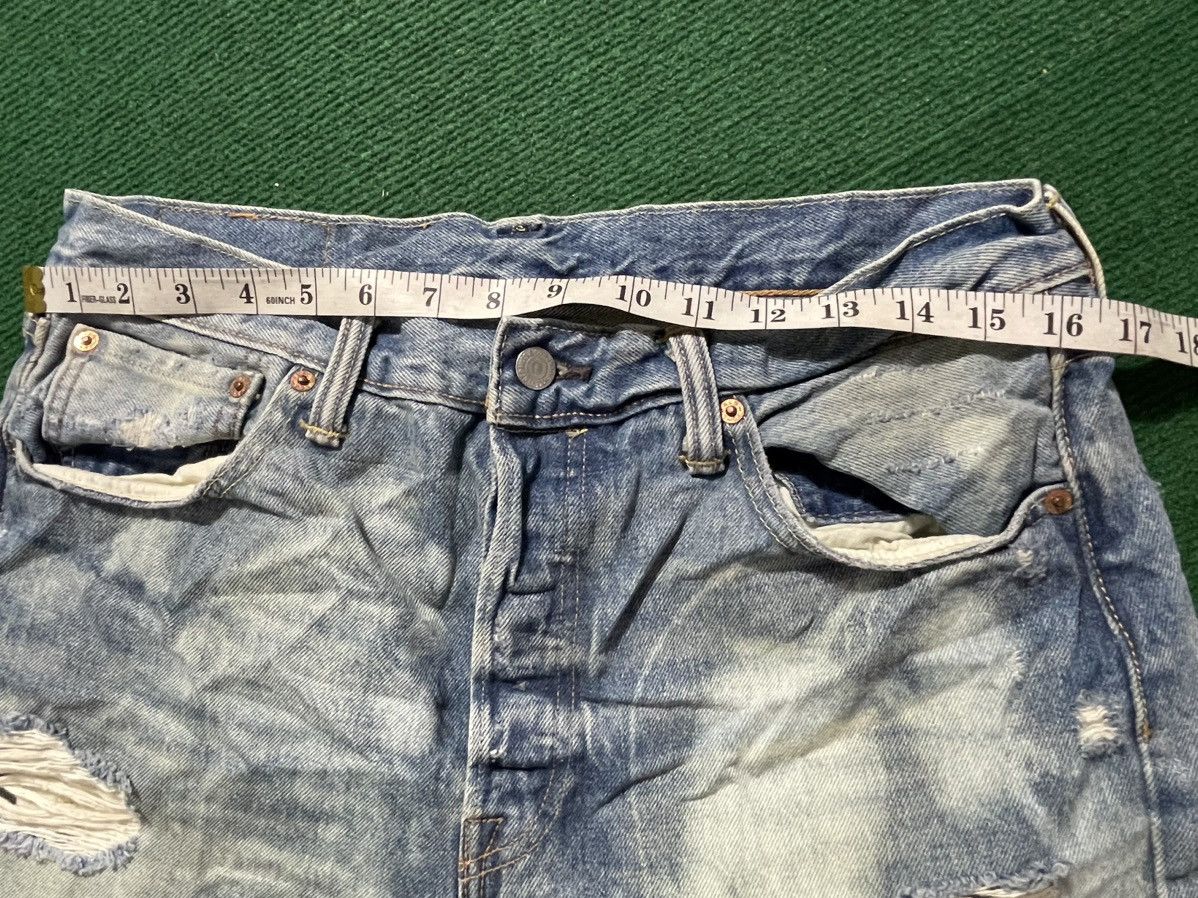 Levi's Levis 501 Distressed Bleached Jeans Size US 33 - 9 Thumbnail